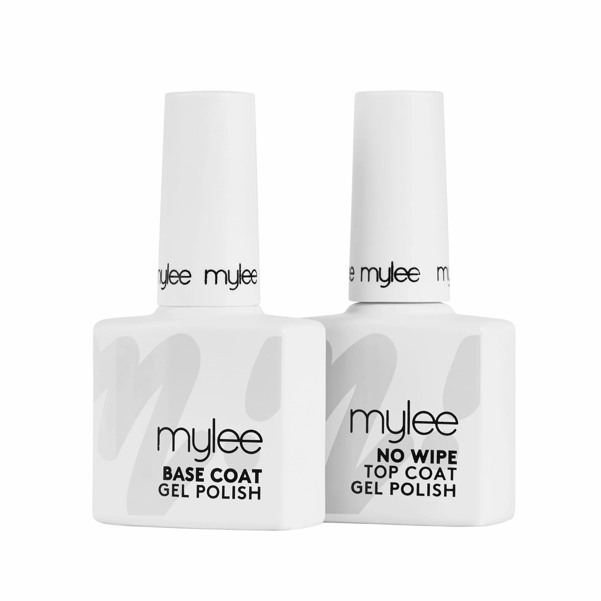 Mylee Top & Base Coat Sans Résidu pour Gel Vernis À Ongles 2x10ml UV LED Finition longue durée