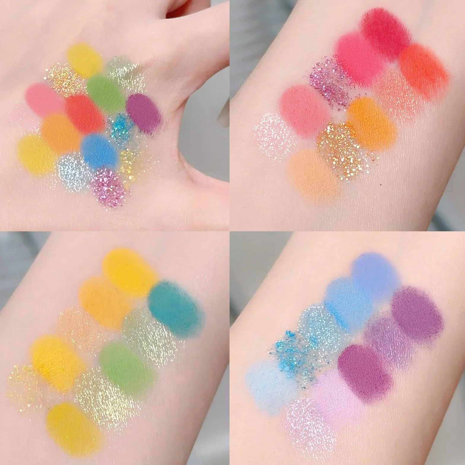 Palette de Fards à Paupières 30 Couleurs Vives Mat et Paillettes Pigmentées Maquillage Yeux