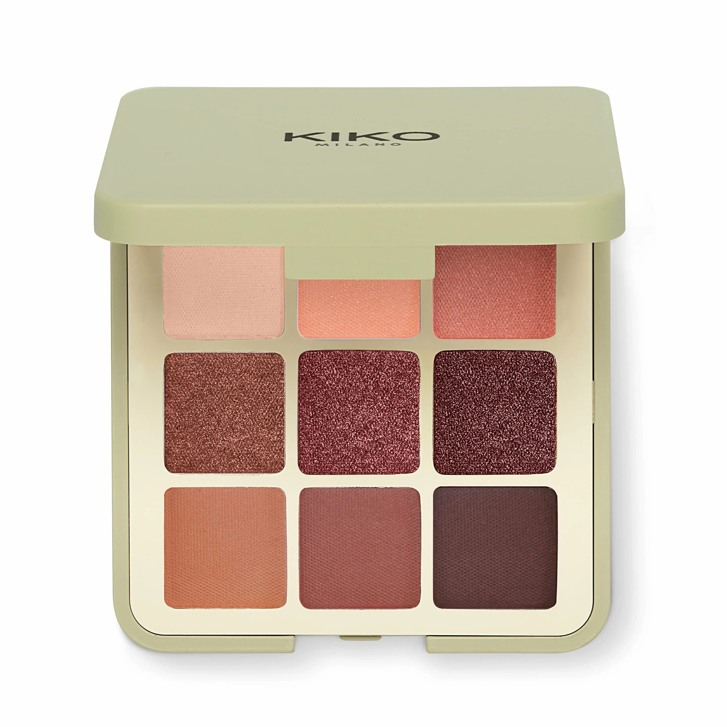 KIKO Milano Green Me Eyeshadow Palette 102, 9 Ombres à Paupières Mat, Nacré, Métallisé