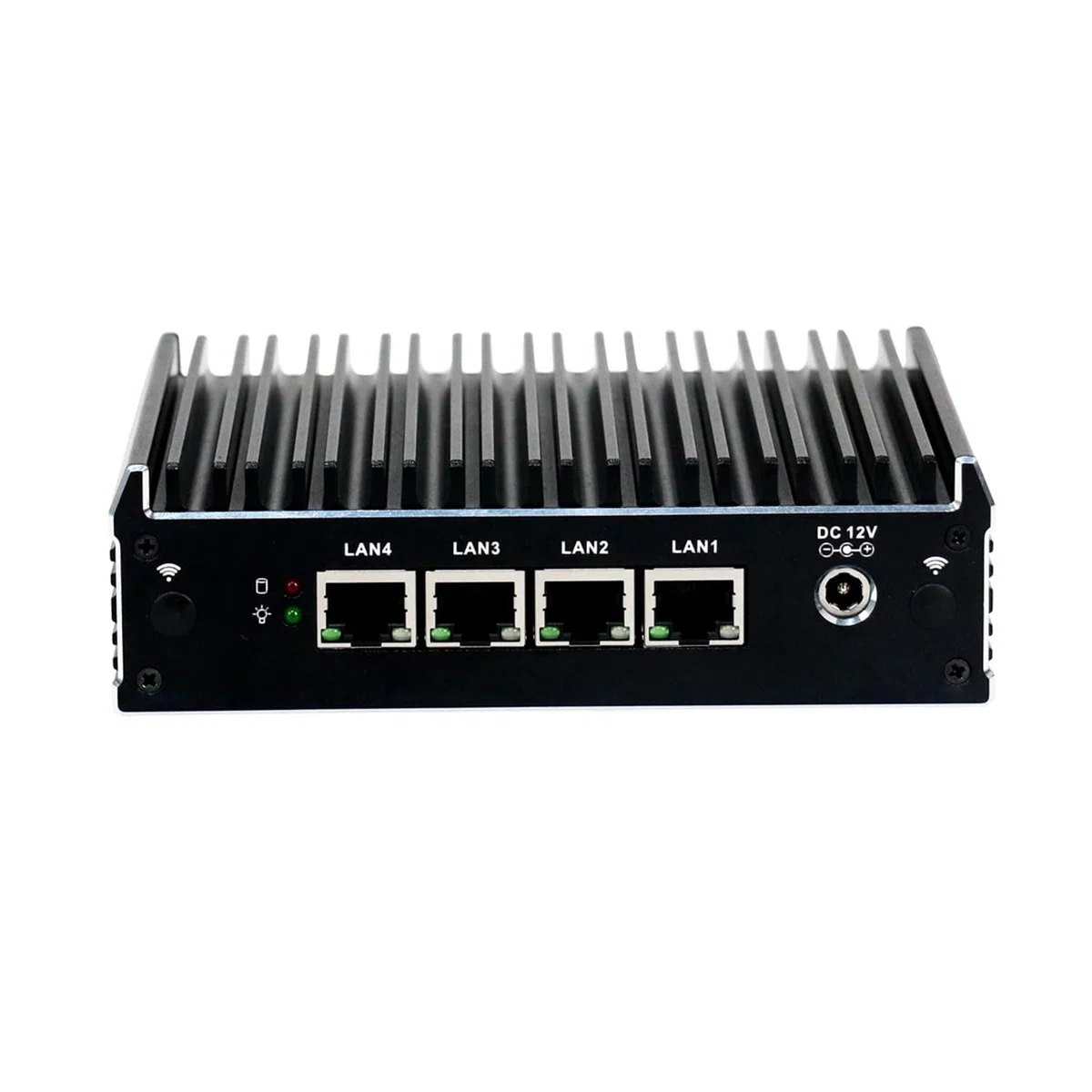Din Rail Micro Firewall Appliance, Mini PC, PFSense, Untangle, Sophos XG, Mikrotik, OPNsense, VPN, Router PC, Celeron J3160, RX18, COM, 4 x I210 I211, 2 x HDMI, 0 RAM, 0 Storage, Barebone No System
