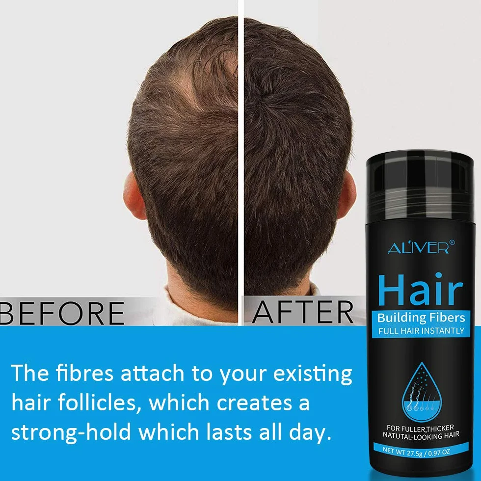 Fibres Densificateur de Cheveux Hair Loss Concealer Poudre Spray Volume Noir