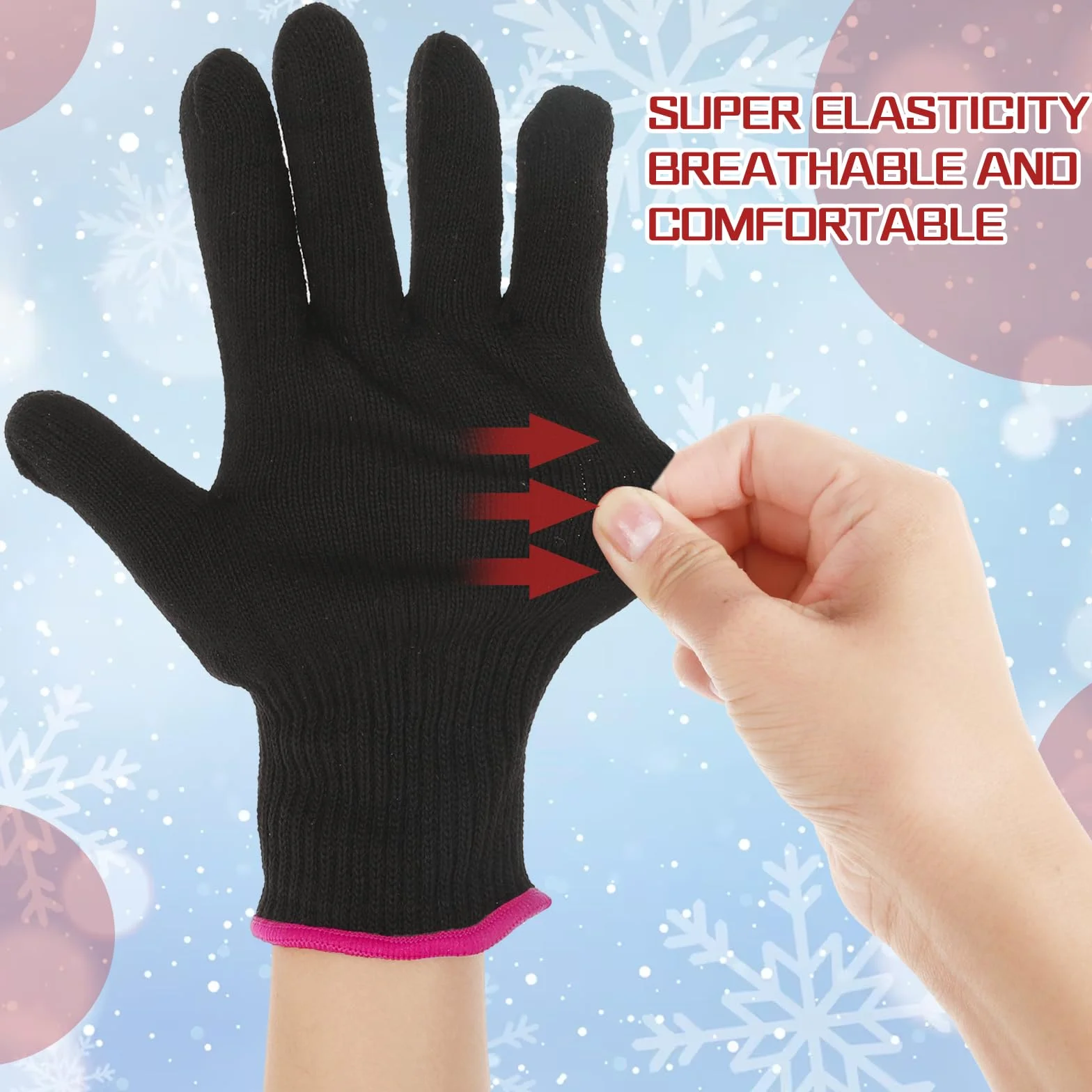 Gants de coiffure professionnels résistant à la chaleur pour fer à friser et lisser - 1 pièce