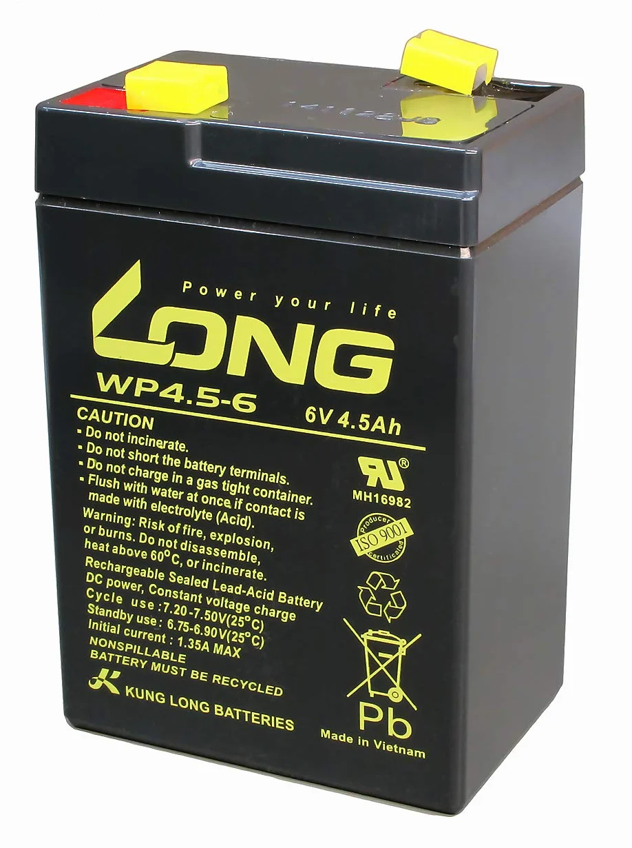 Batterie AGM 6 V 4 Ah compatible LC-R064R5P 3-FM-4,5