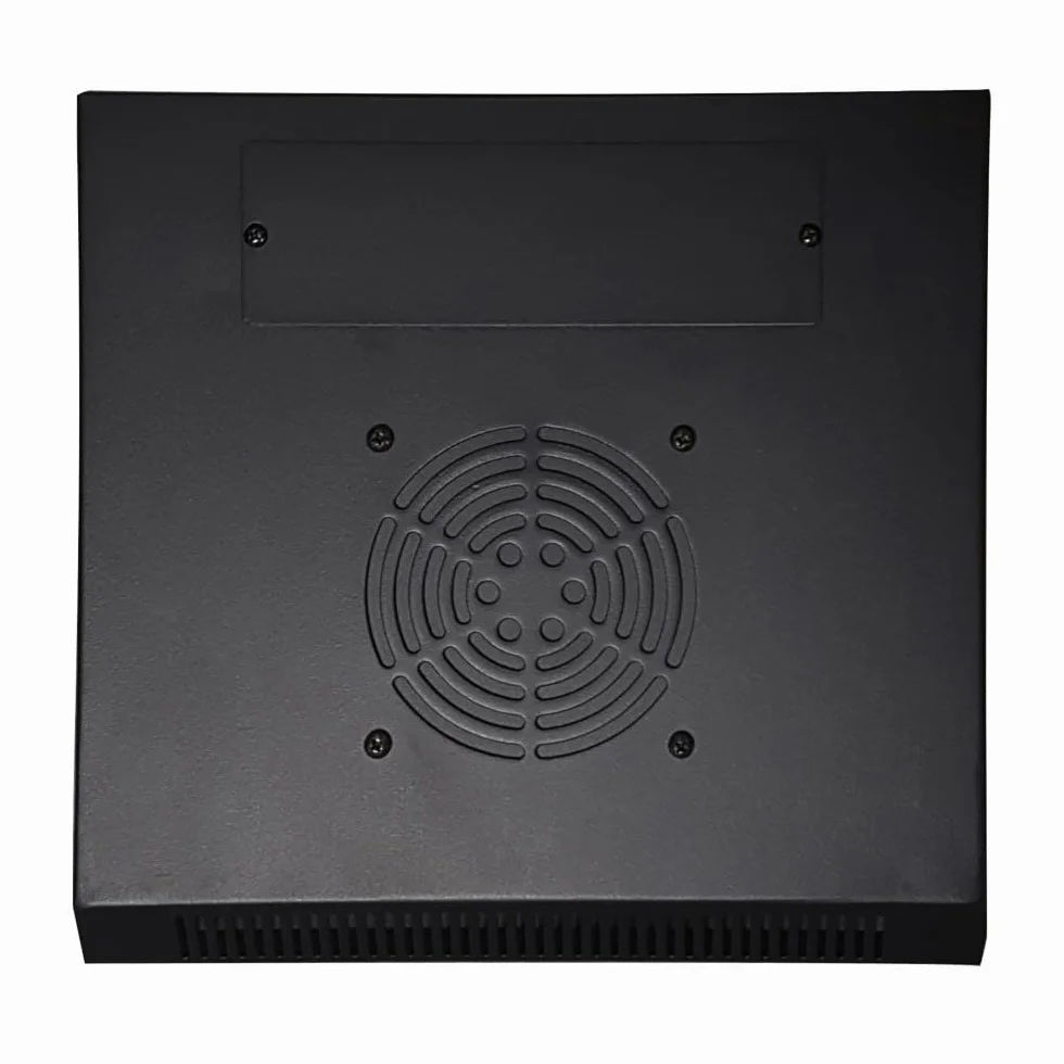 Baie de Serveur 15U 10 Pouces avec Porte en Verre 312x310x752mm Noir Verrouillable