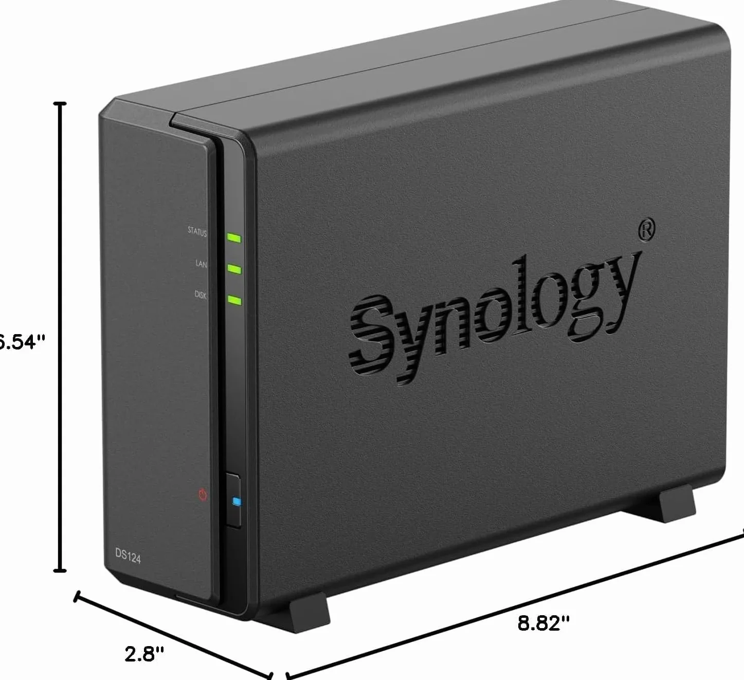 DS124 Boîtier NAS 1 DD 3.5p/2.5p 1.7GHz QuadCore 1Go LAN 1GbE USB3.2