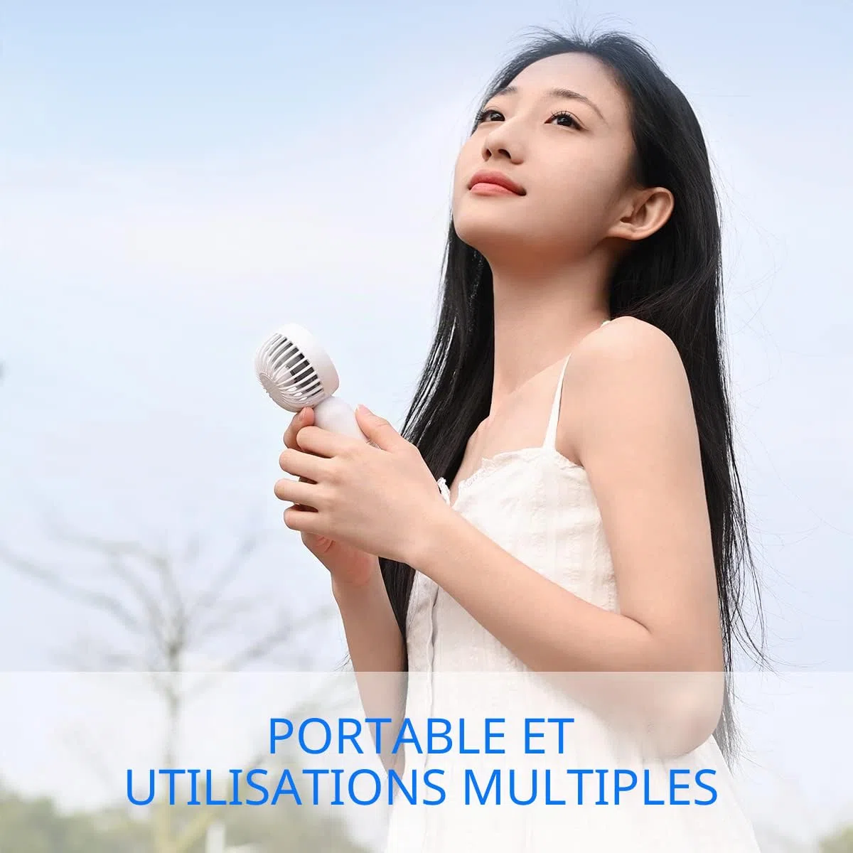 Mini ventilateur portable de 6 unités, joli ventilateur de main fonctionnant sur piles, ventilateur personnel léger et petit avec 3 vitesses et ventilateur de cils rechargeable par USB pour filles