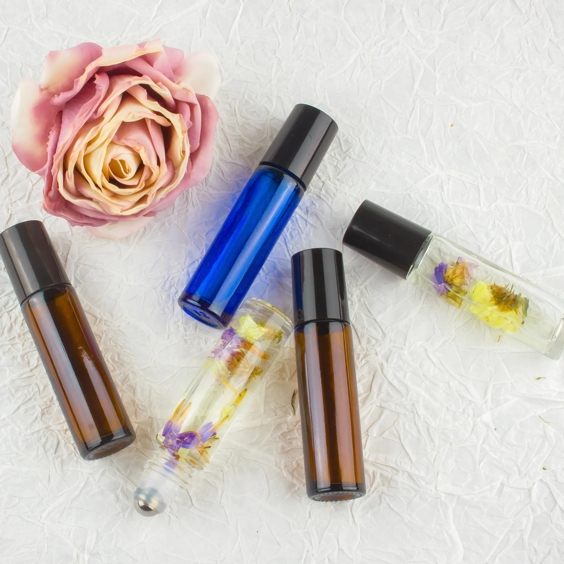 Flacons rechargeables en acier inoxydable pour huiles essentielles