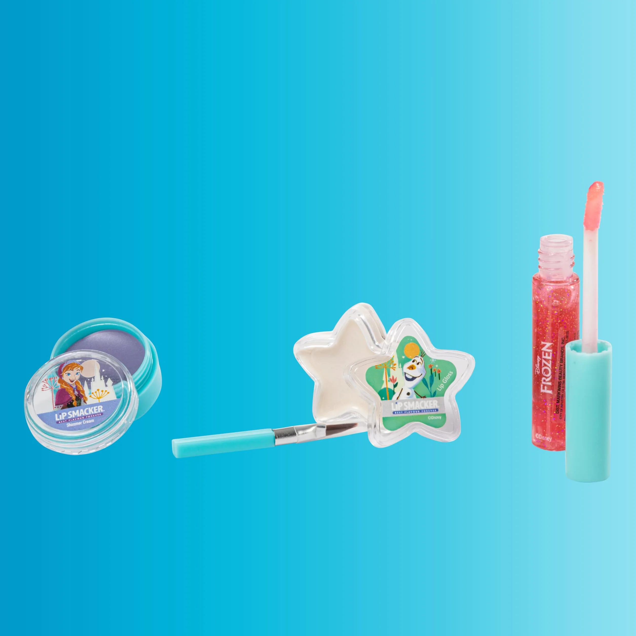 Lip Smacker Frozen Trousse Maquillage Essentielle pour Petite Fille avec Brillant à Lèvres et Ombres à Paupières