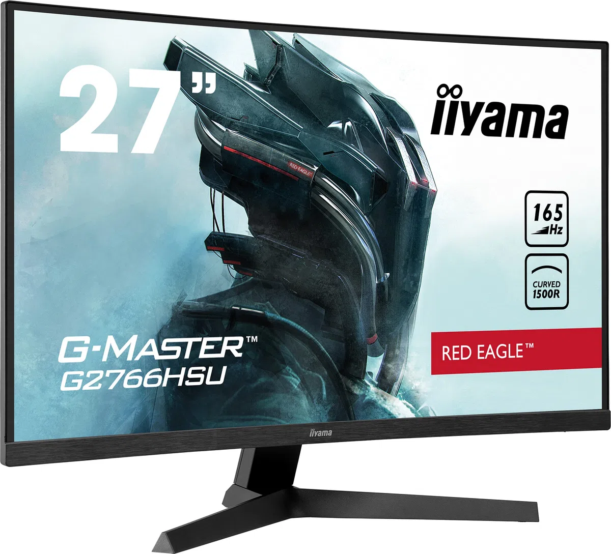 iiyama Ecran 27" G-Master Red Eagle G2766HSU-B1, VA Curved, FHD@165Hz, FreeSync, HDMI/DP/USB HUB, 1ms, Haut-parleurs, Black Tuner
