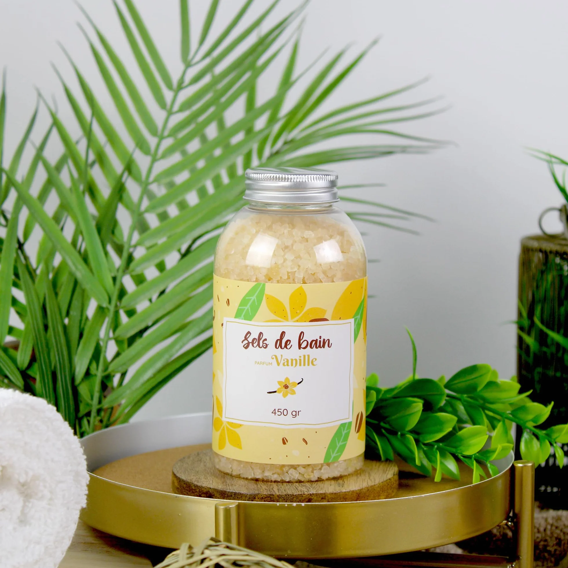 Sels de Bain Vanille Relaxation Détente Spa à la Maison Soin Corps 450g