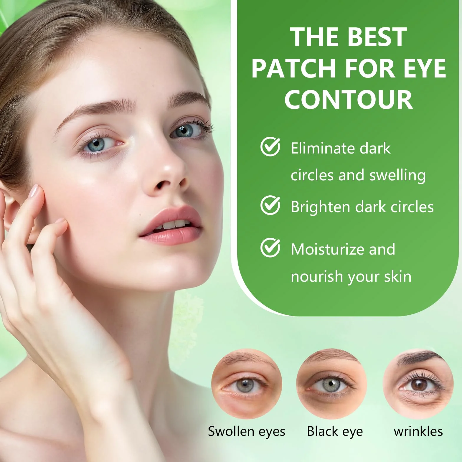 Patch Yeux Aloe Vera Acide Hyaluronique Collagène 60 Pièces Anti Cernes Poches Rides