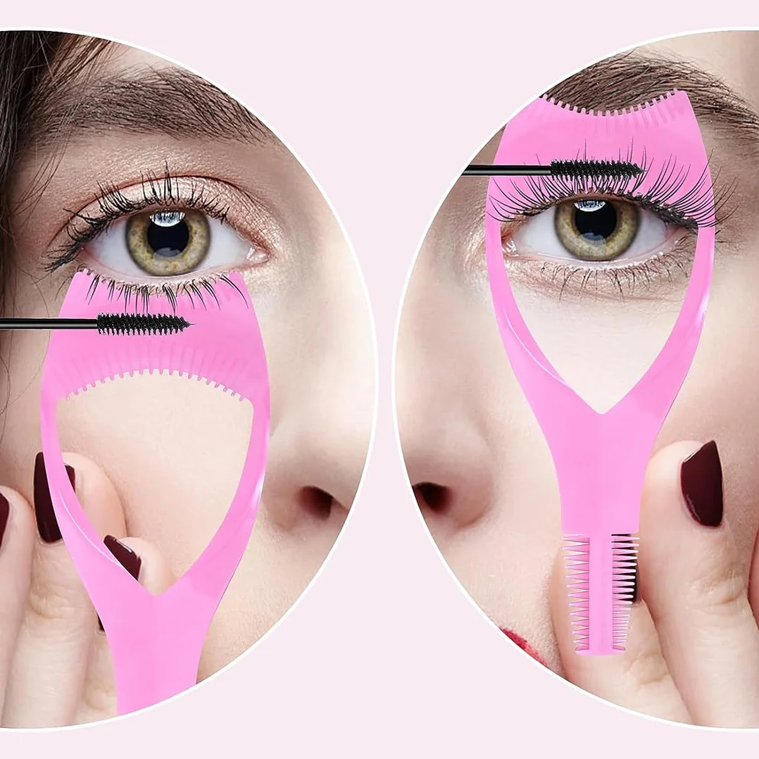 Maquillage Cils 3 En 1 Mascara Guide Applicateur Silicone 2 Pièces