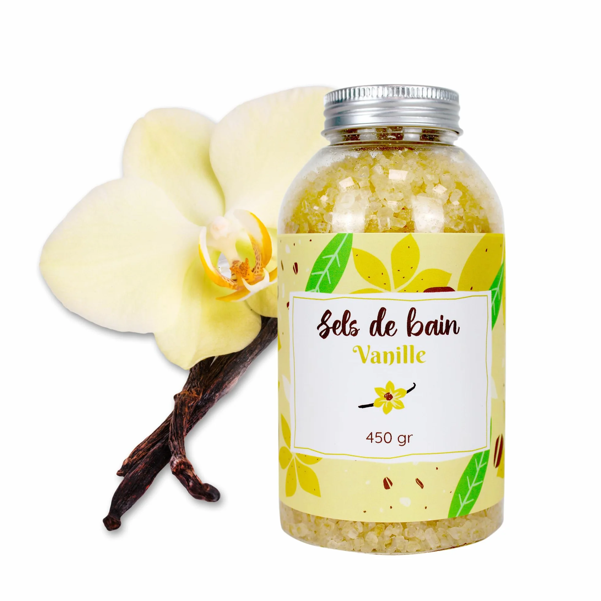 Sels de Bain Vanille Relaxation Détente Spa à la Maison Soin Corps 450g