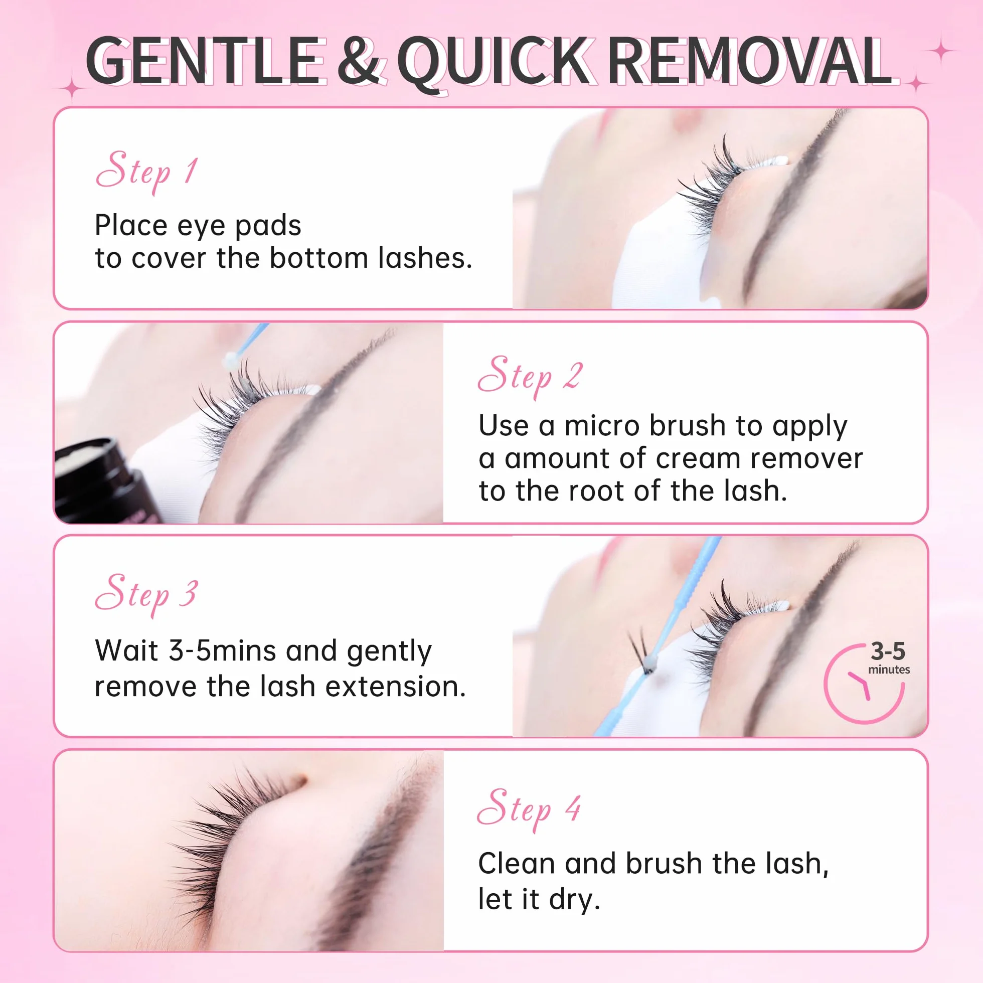 Crème Remove Cils Extension 15g Dissolvant Colle Rapide Inodore