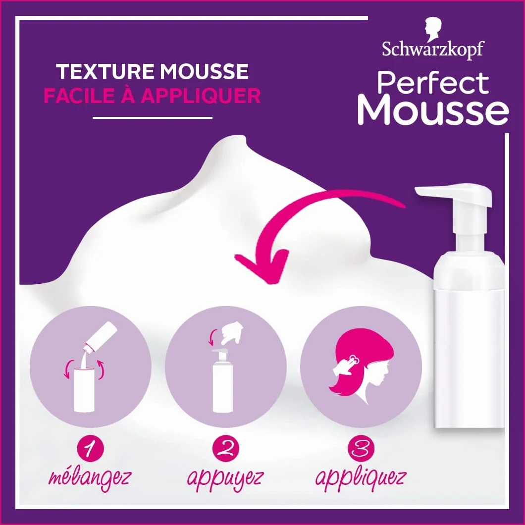 Schwarzkopf Perfect Mousse Coloration Permanente Sans Ammoniaque Chatain Chocolat 465