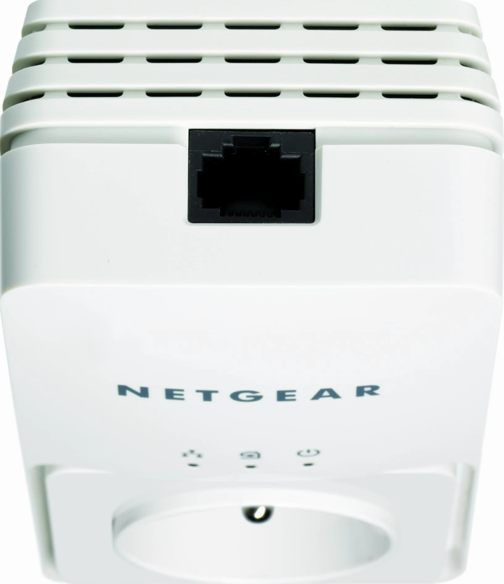 Netgear XAVB1501-100FRS Pack de 2 Adaptateurs CPL Ethernet Powerline 200 Mbit/s avec Prise Femelle Integrée Homeplug AV