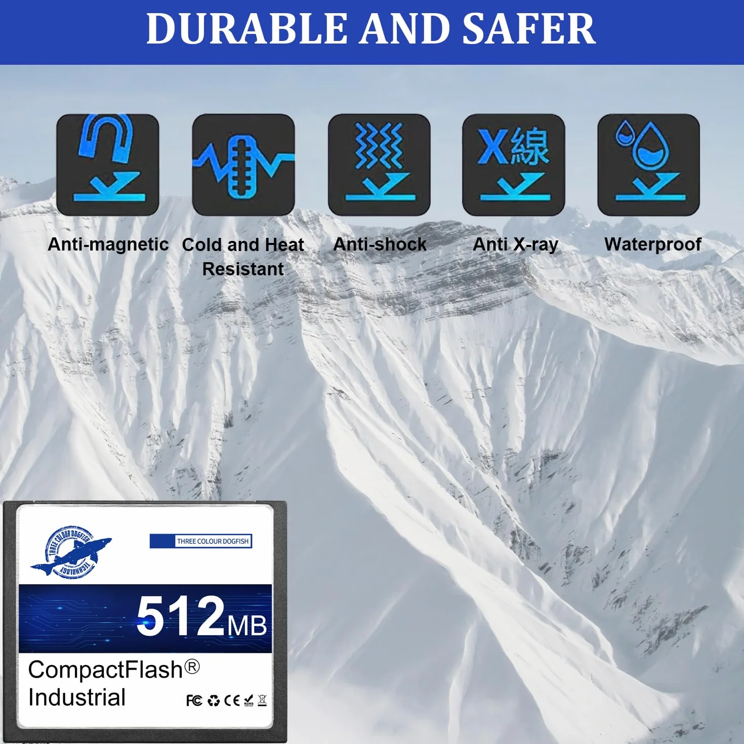 Dogfish Carte Mémoire Compact Flash 512 Mo Type I 2 Pack pour Appareil Photo Numérique