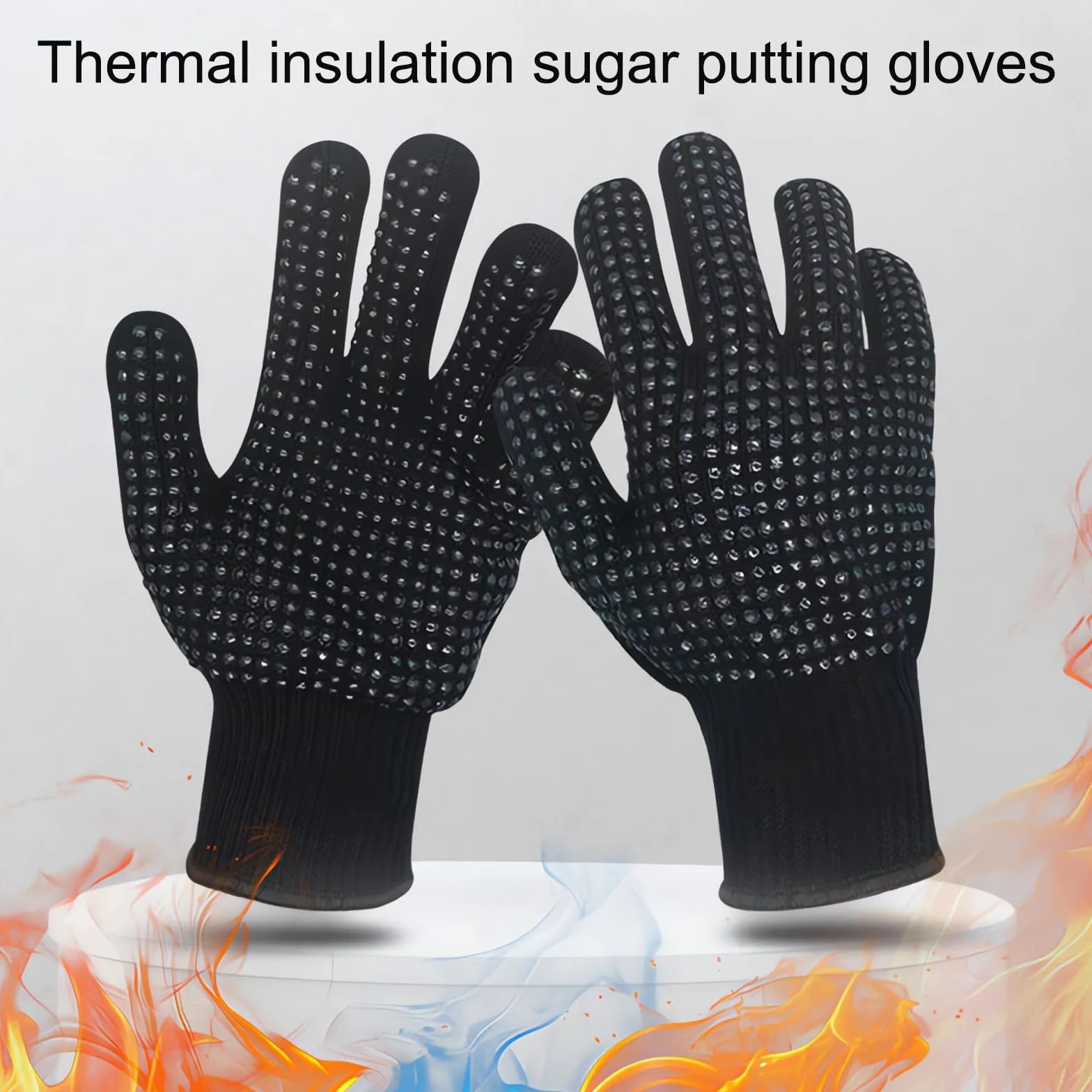 Gants Anti Chaleur Résistants à la Chaleur Professionnels pour Coiffer les Cheveux, Fer à Friser et Lisseur
