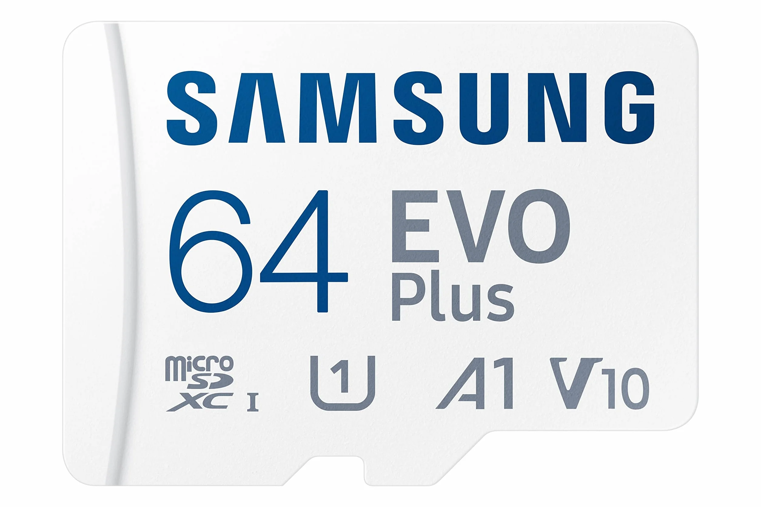 Samsung Carte mémoire microSD Evo Plus 64 Go SDXC U1 Classe 10 A1 130 Mo/s Adaptateur