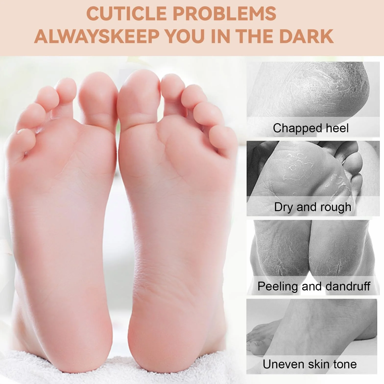 Chaussettes Hydratantes Pieds Secs Antidérapant Silicone Réutilisables Crevassés Peau Rugueuse Spa 36-44