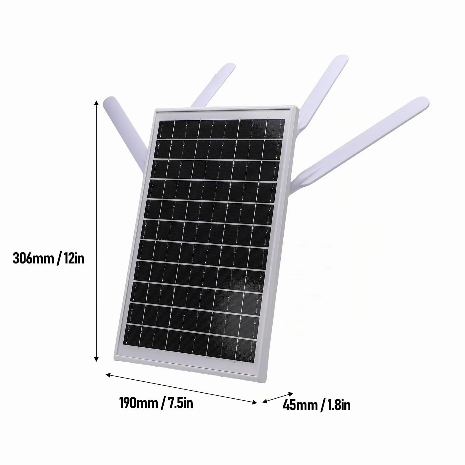 TOPINCN Routeur 4G Extérieur Solaire, Routeur Solaire 12W Router 4G LTE Modem Extérieur Extérieur Extension WiFi avec Une Fente de Carte SIM, Routeur WiFi (Antennes Noires)