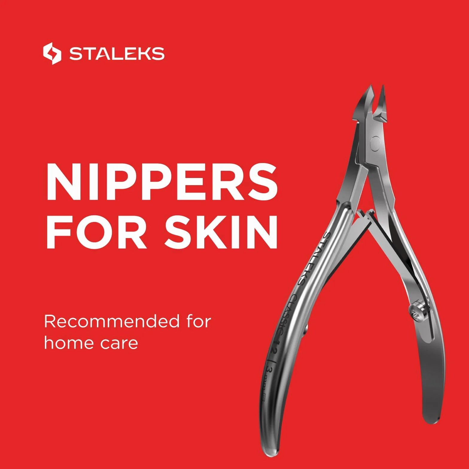 Staleks Classic Pince à cuticules 12 Acier Inoxydable Lame 3 mm Manucure Pédicure