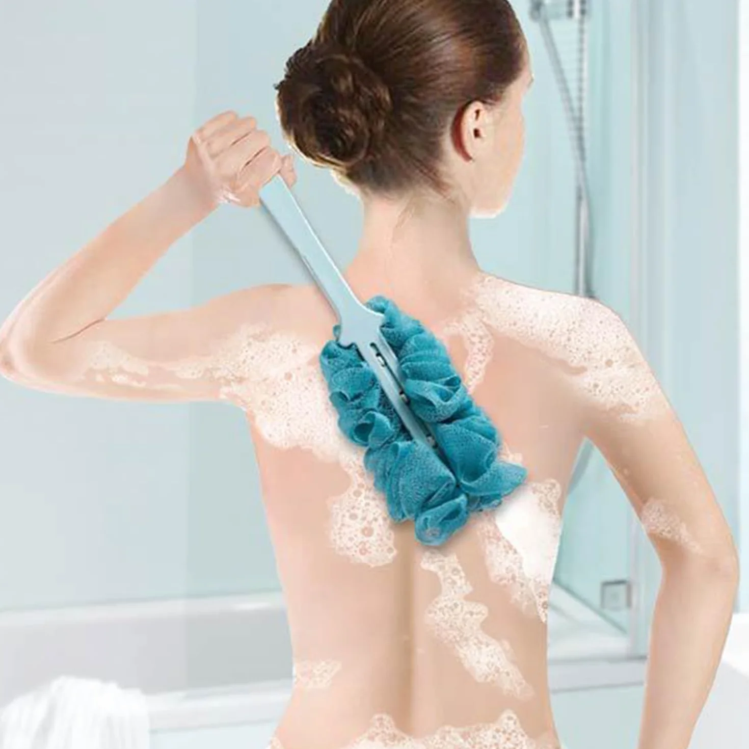 Lot de 2 brosses de bain à long manche pour douche