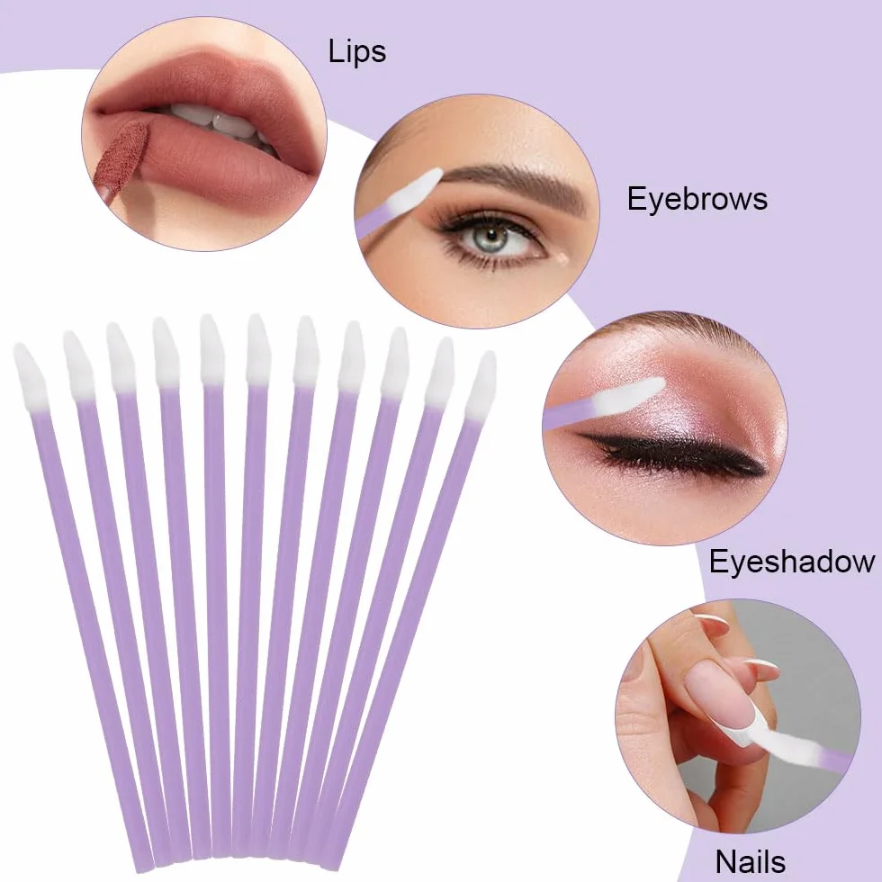 Pinceaux à Lèvres Jetables 400 Pièces, Applicateur Rouge à Lèvres Jetable, Outil de Maquillage Parfait
