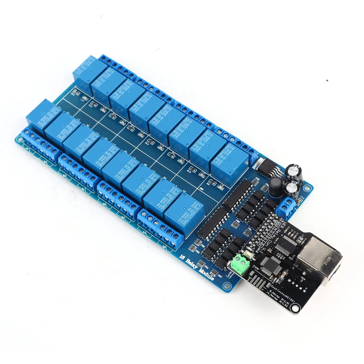 XUMIUZIY Module de Contrôle Ethernet avec Serveur Web, Relais 16 Canaux