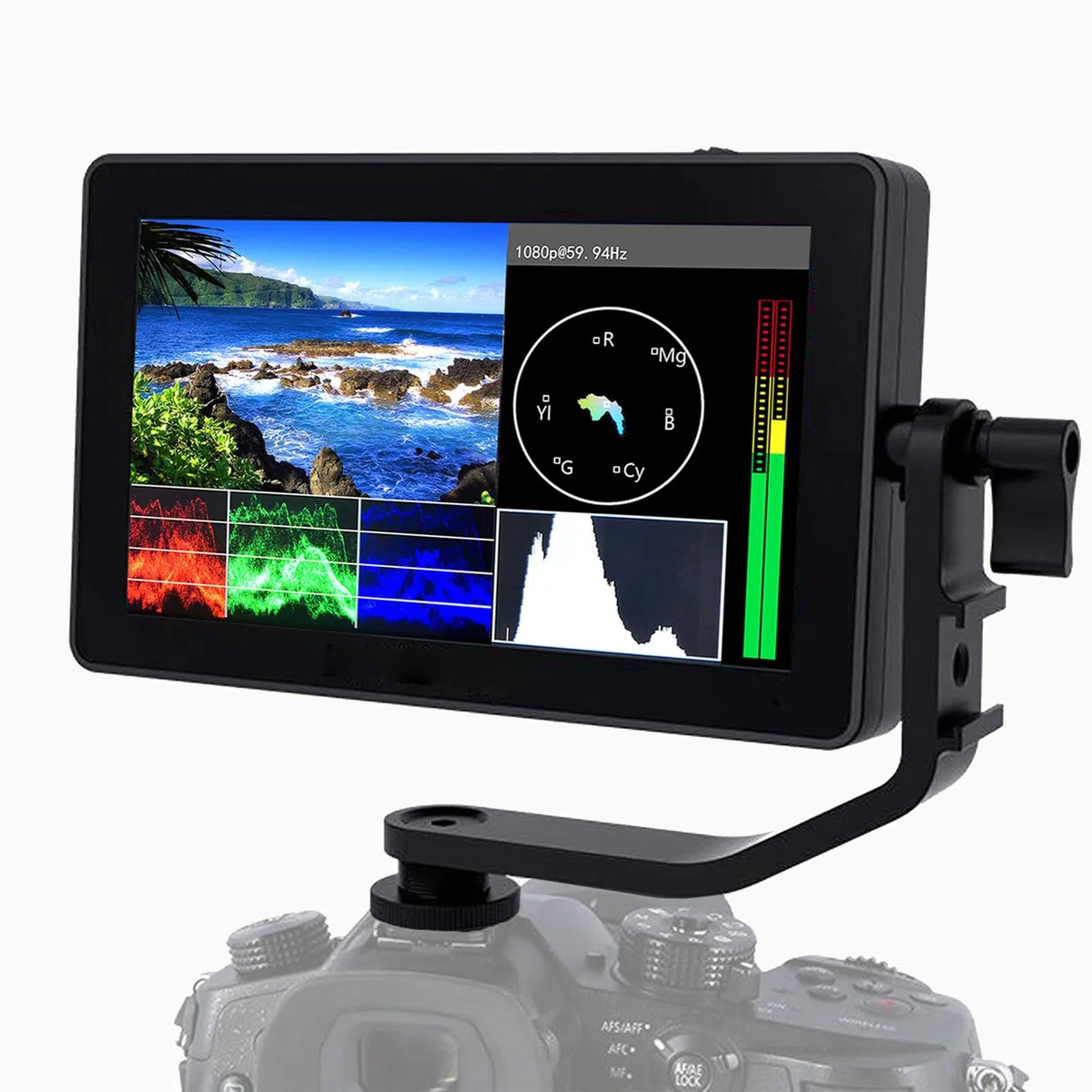 Moniteur Vidéo avec Caméra de Contrôle Tactile IPS, Interface Multimédia Haute Définition 4K 5,5 Pouces, luminosité pour Le Cinéma
