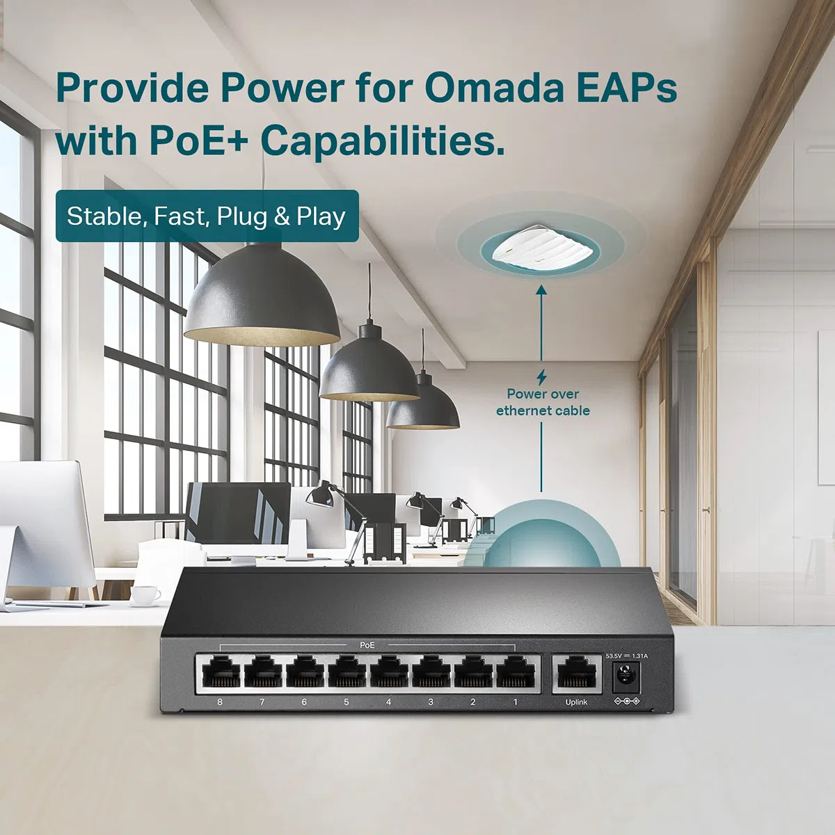 TP-Link 9 Port Fast Ethernet 10/100Mbps PoE Switch | 8 PoE+ Ports @65W | Sturdy Metal w/Shielded Ports | Limited Lifetime Protection | Extend Mode | Priority Mode | Isolation Mode (TL-SF1009P)