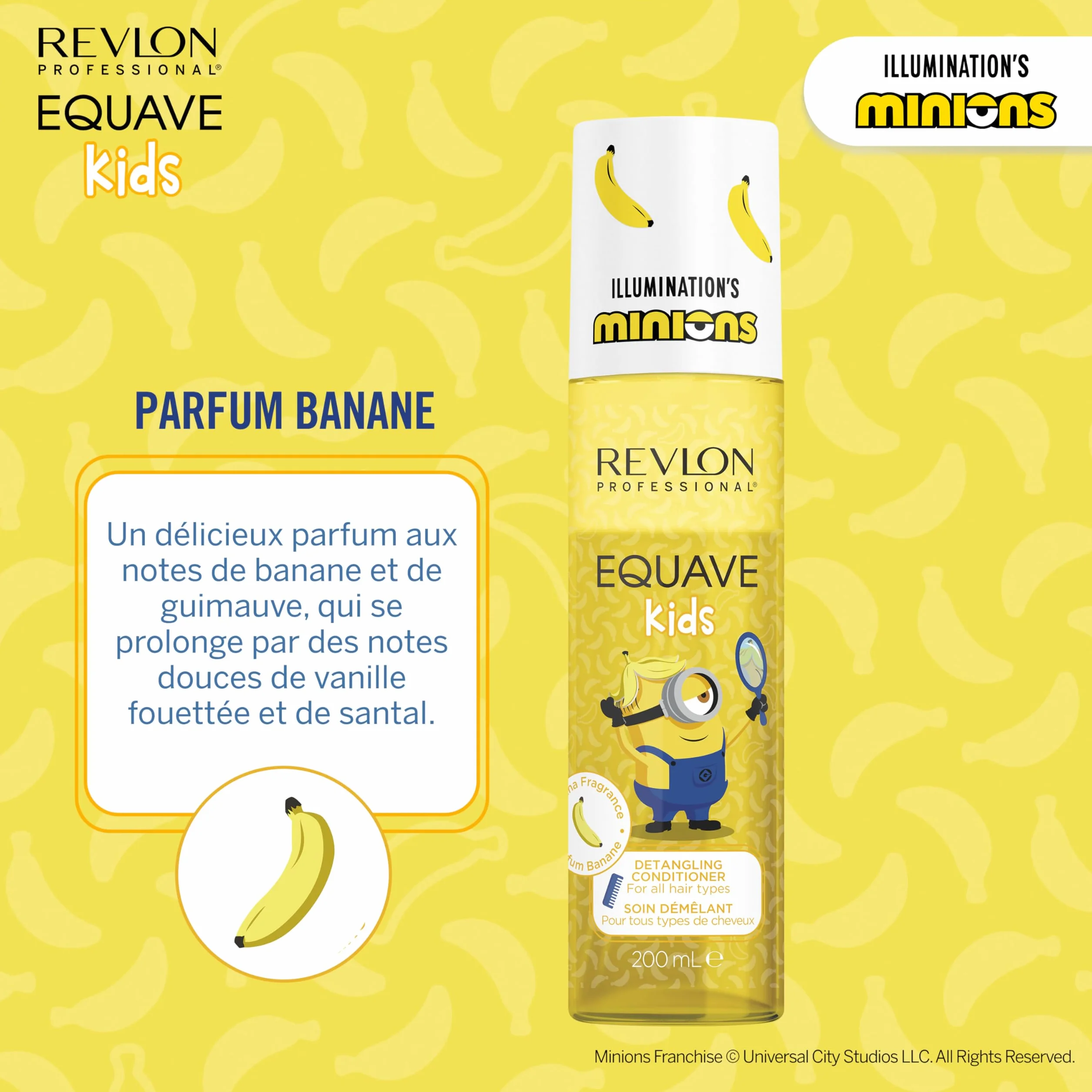 REVLON PROFESSIONAL Equave Kids MINIONS Spray démêlant 200 ml sans rinçage protection thermique 220 °C végane