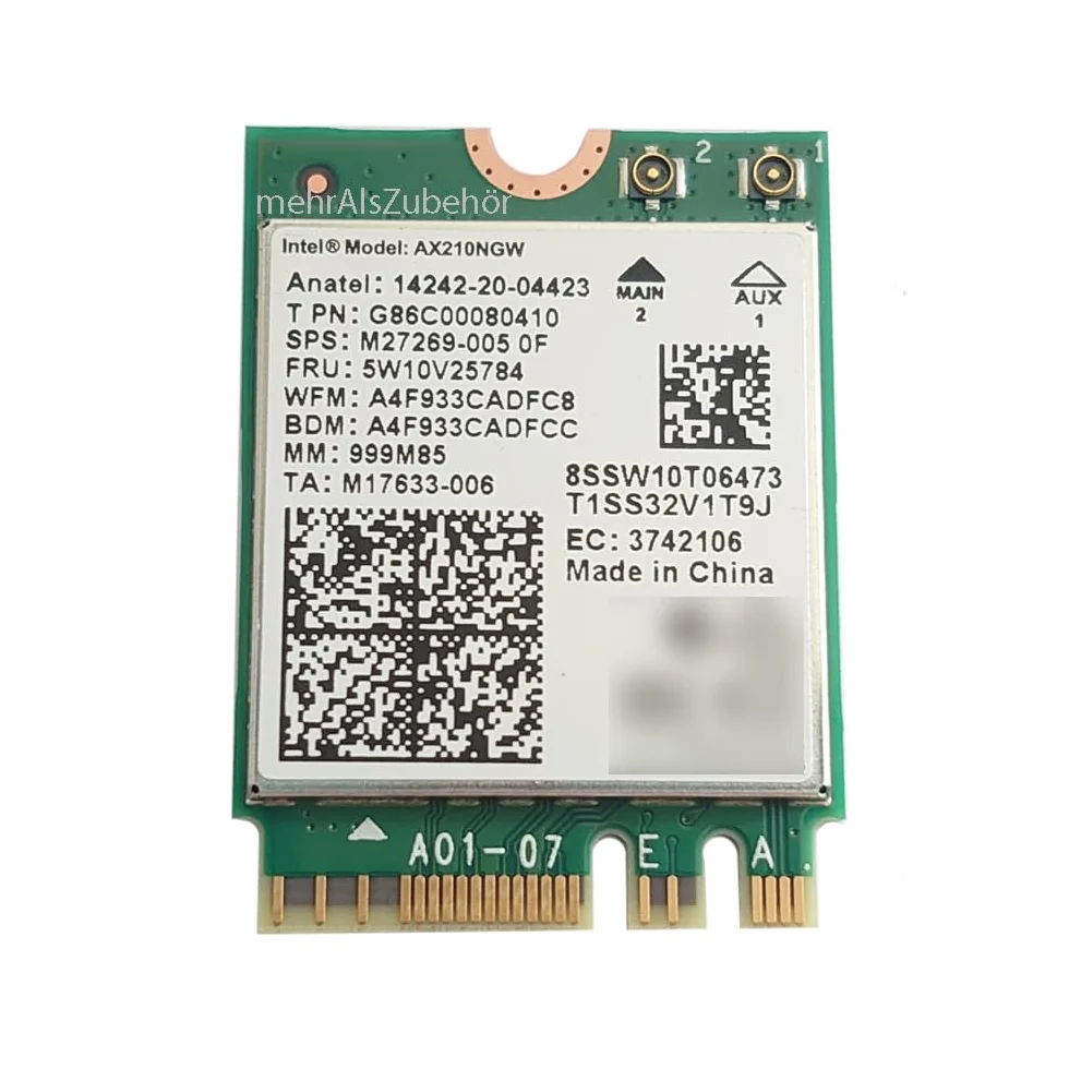 Intel ® Wi-FI 6E AX210 (Gig+)
