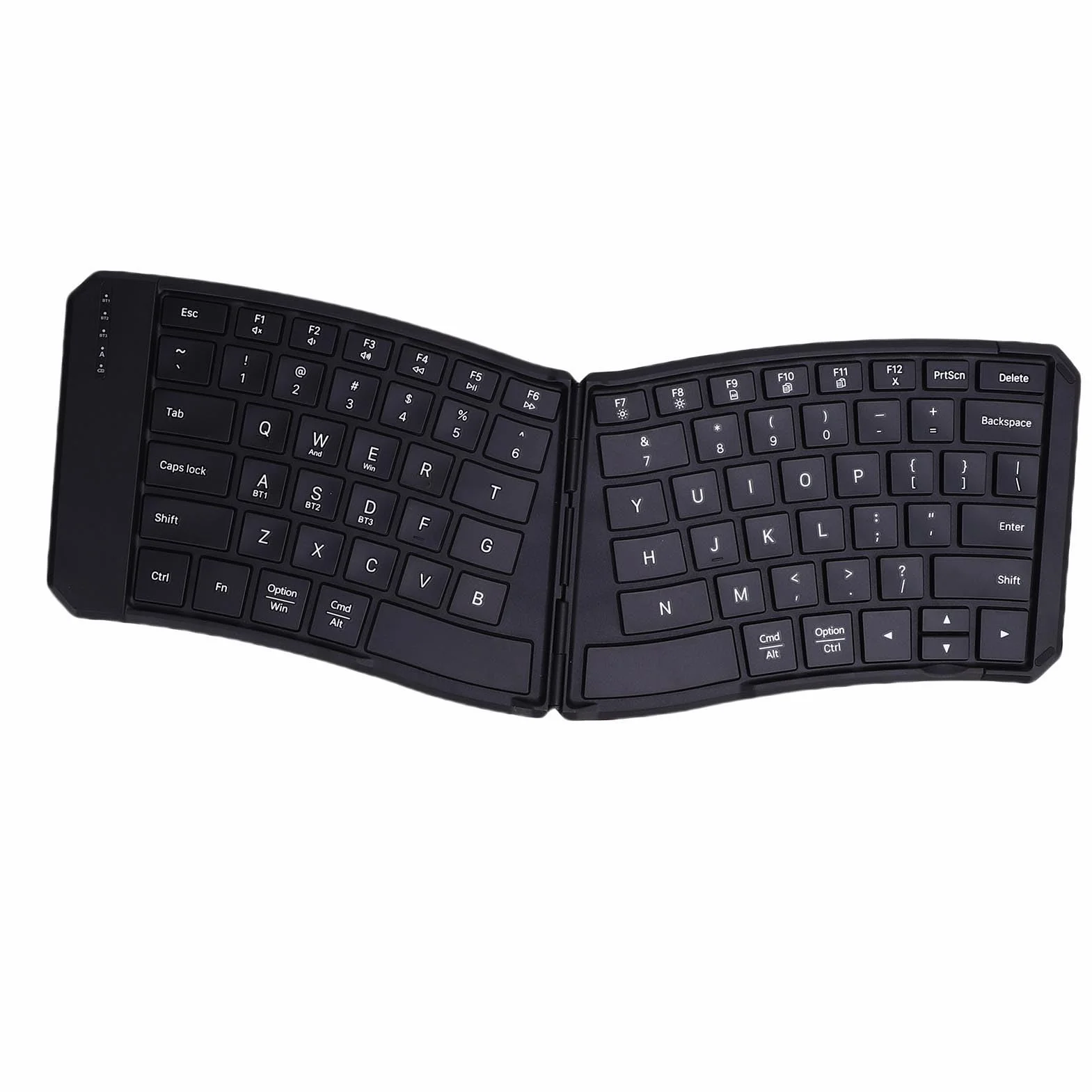 Tosuny Clavier Ergonomique Pliable, Clavier Ergonomique divisé Bluetooth 5.0 sans Fil Portable avec des Clés de Ciseaux Silencieuses, pour Les Affaires, Compatibles avec Un Ordinateur