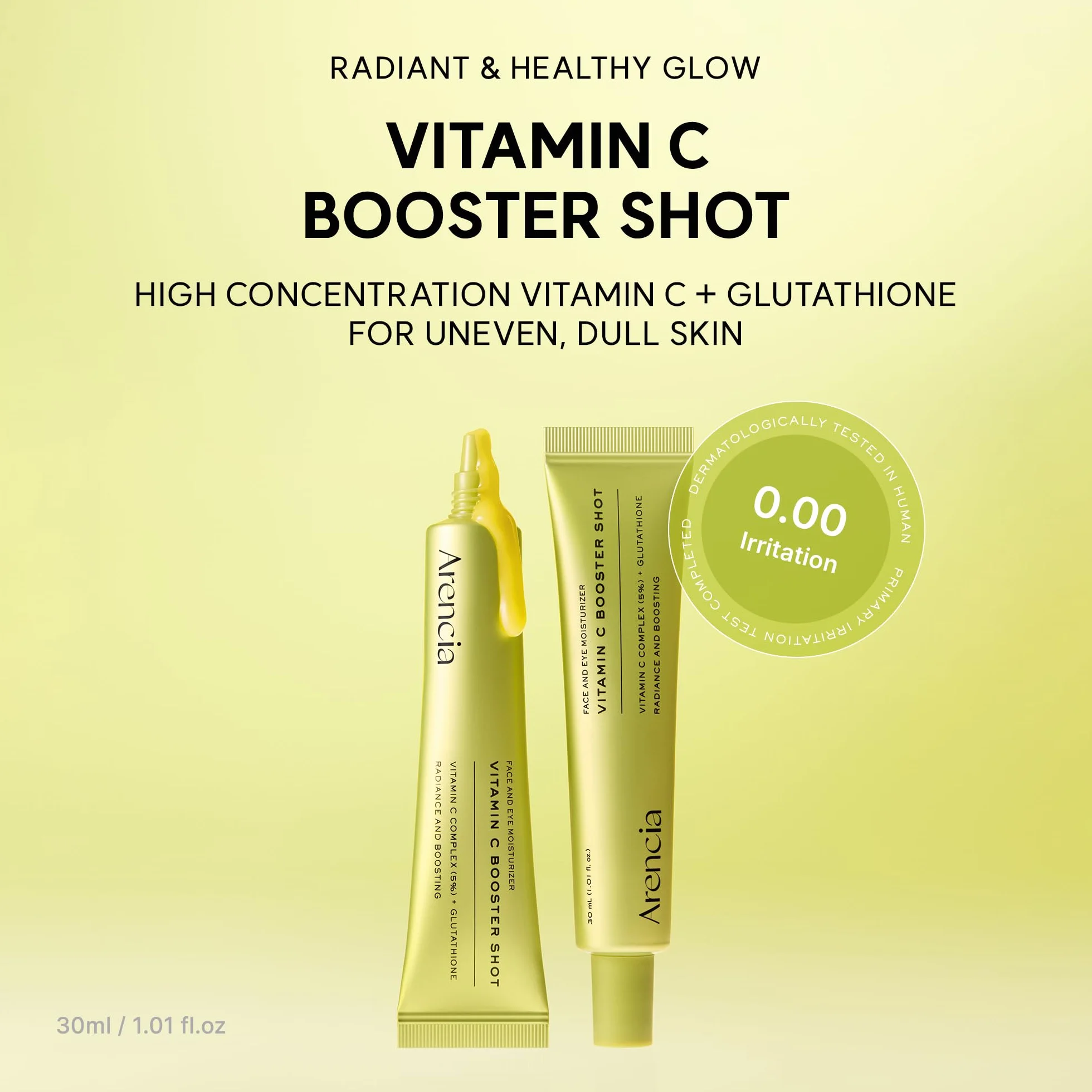 Arencia Sérum booster vitamine C glutathion niacinamide vitamine E 30 ml
