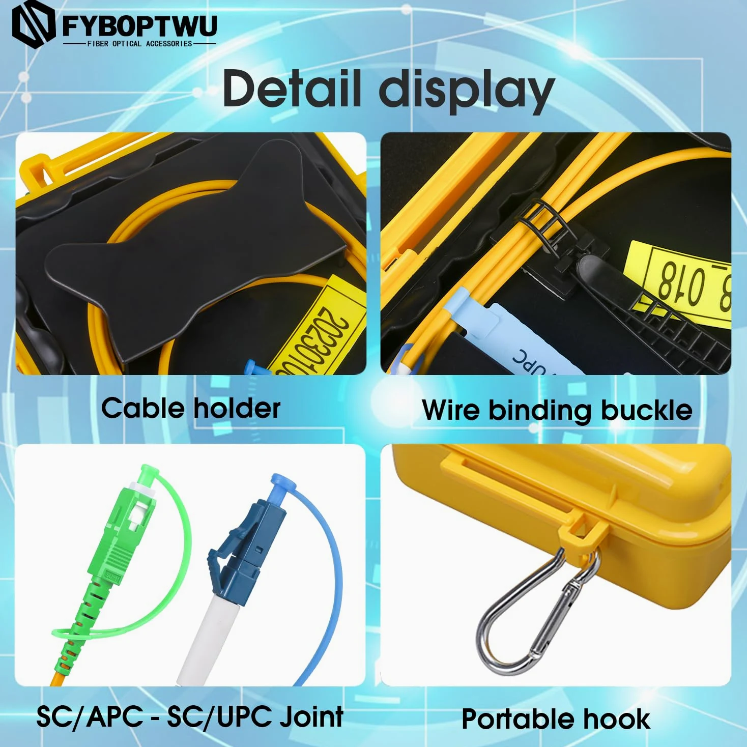 OTDR Launch Cable Box SC/APC-LC/UPC monomode SM (9/125) Extension Cord OTDR Dead Zone Eliminator Testeur de fibre optique (500 m)