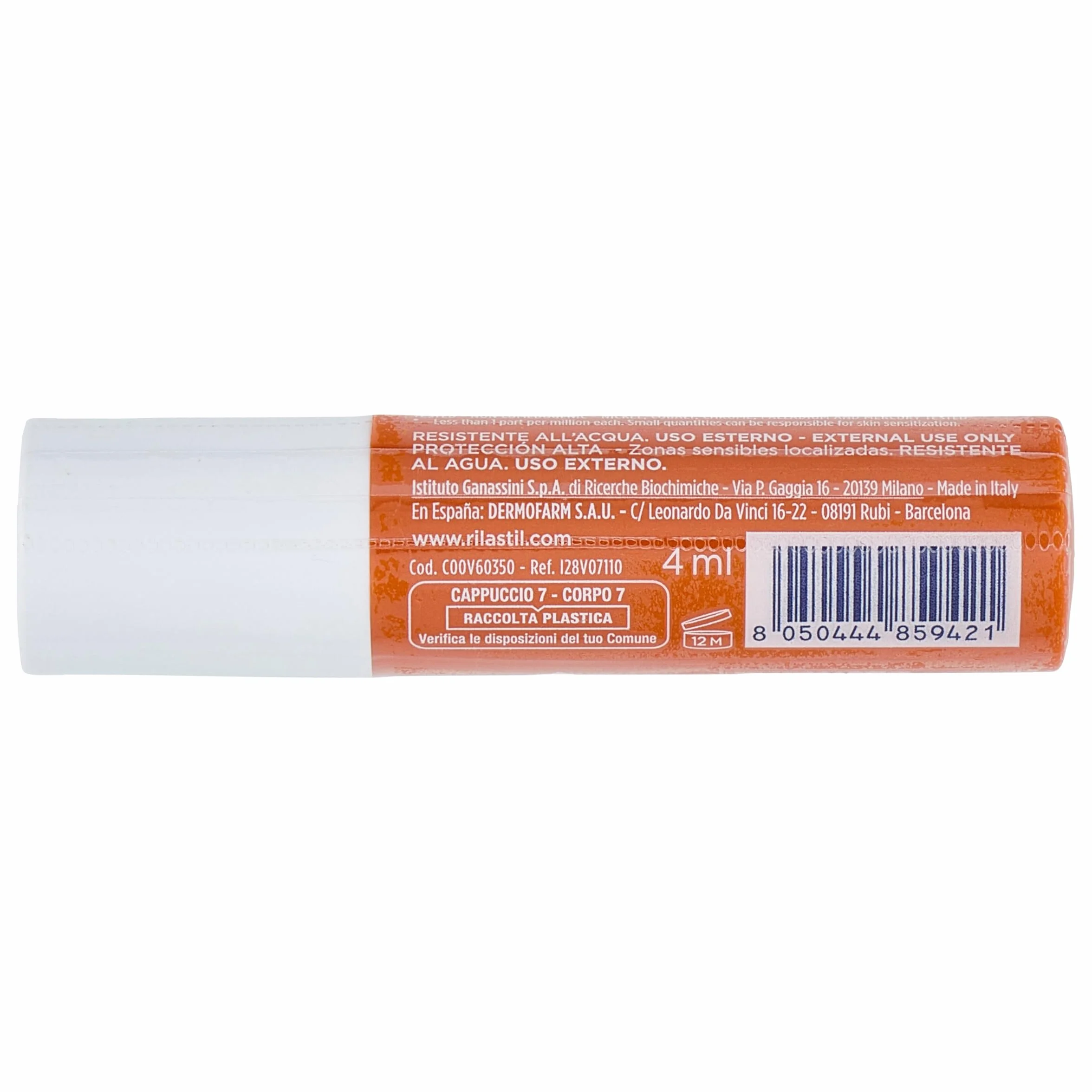 Rilastil Sun System Stick Solaire Transparent SPF 30 Haute Protection Résistant à l'Eau 4,5 ml