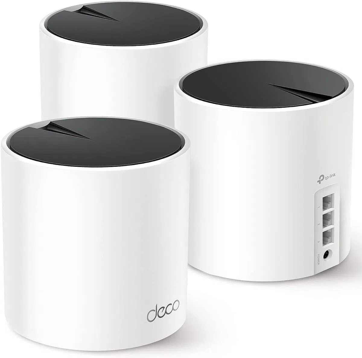 TP-Link Système maillé X55 AX3000 WiFi 6 : Couvre jusqu'à 6 500 m², remplace Le routeur sans Fil et l'extension, 3 Ports Gigabit par unité, Prend en Charge la Liaison Ethernet (Lot de 3)