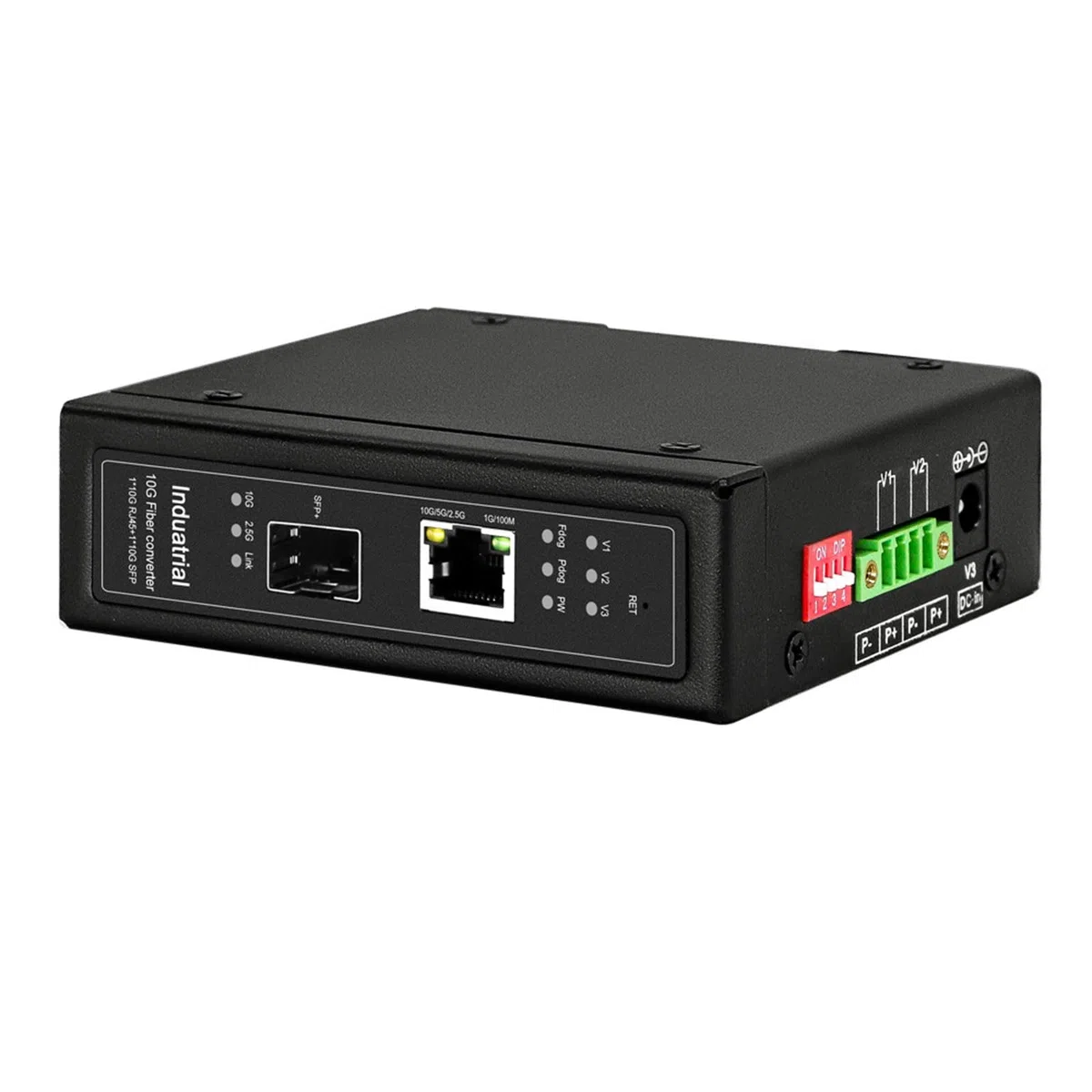 Convertisseurs de médias Ethernet 10G avec Cache de 8, 1 Mo et convertisseurs de Fibre Poet industriels de Conception antiéclair