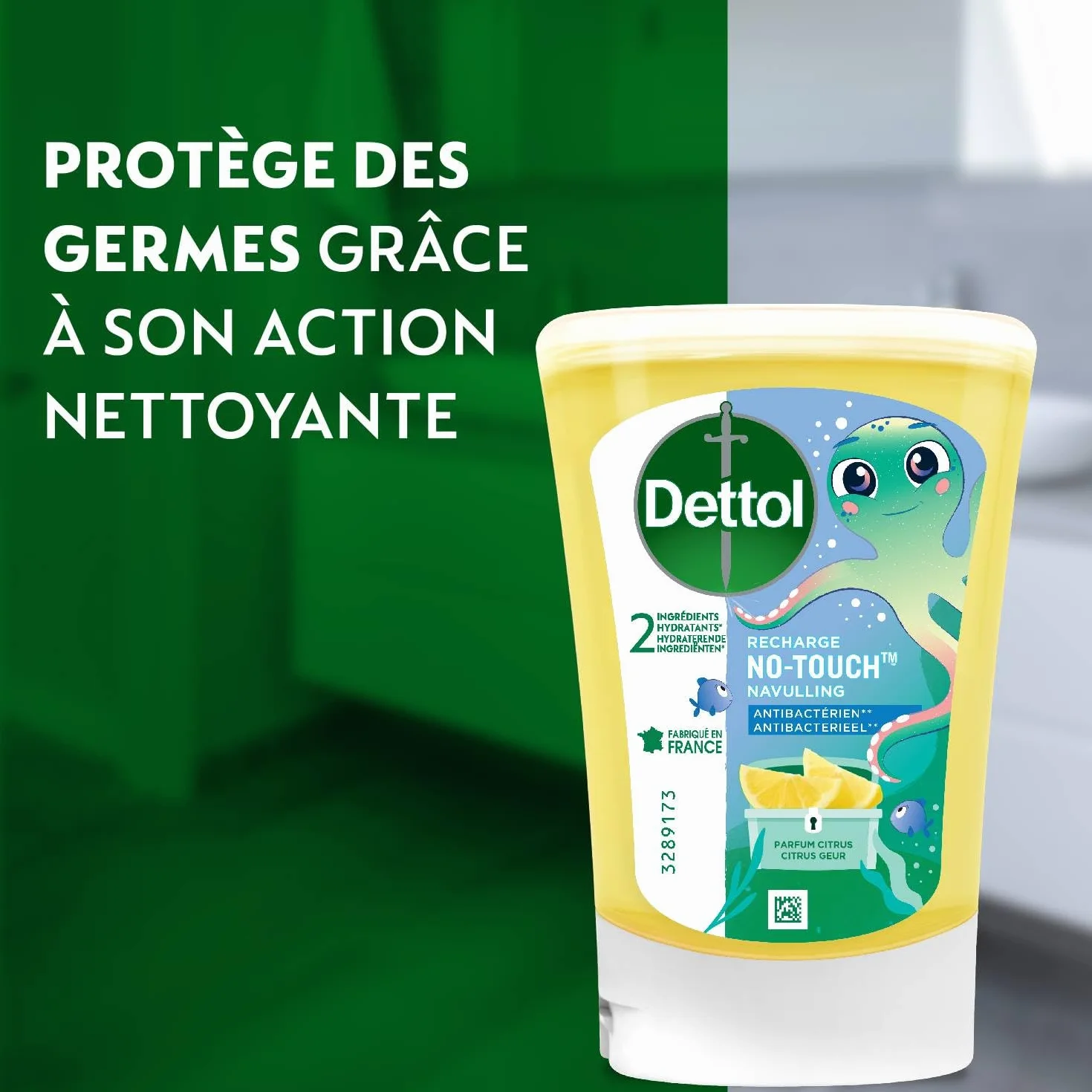 Dettol No-Touch Kids Recharge Savon Mains Citron 250 ml