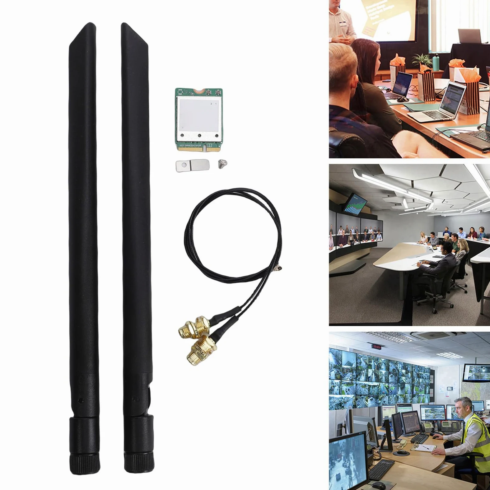 Topiky Carte WiFi 7, Carte Réseau sans Fil pour Ordinateur Portable, Module Adaptateur Réseau Triple Bande 6G/5G/2,4 GHz 5,8 Gbps avec Double Antennes, Prise en Charge 4K QAM pour PC 11