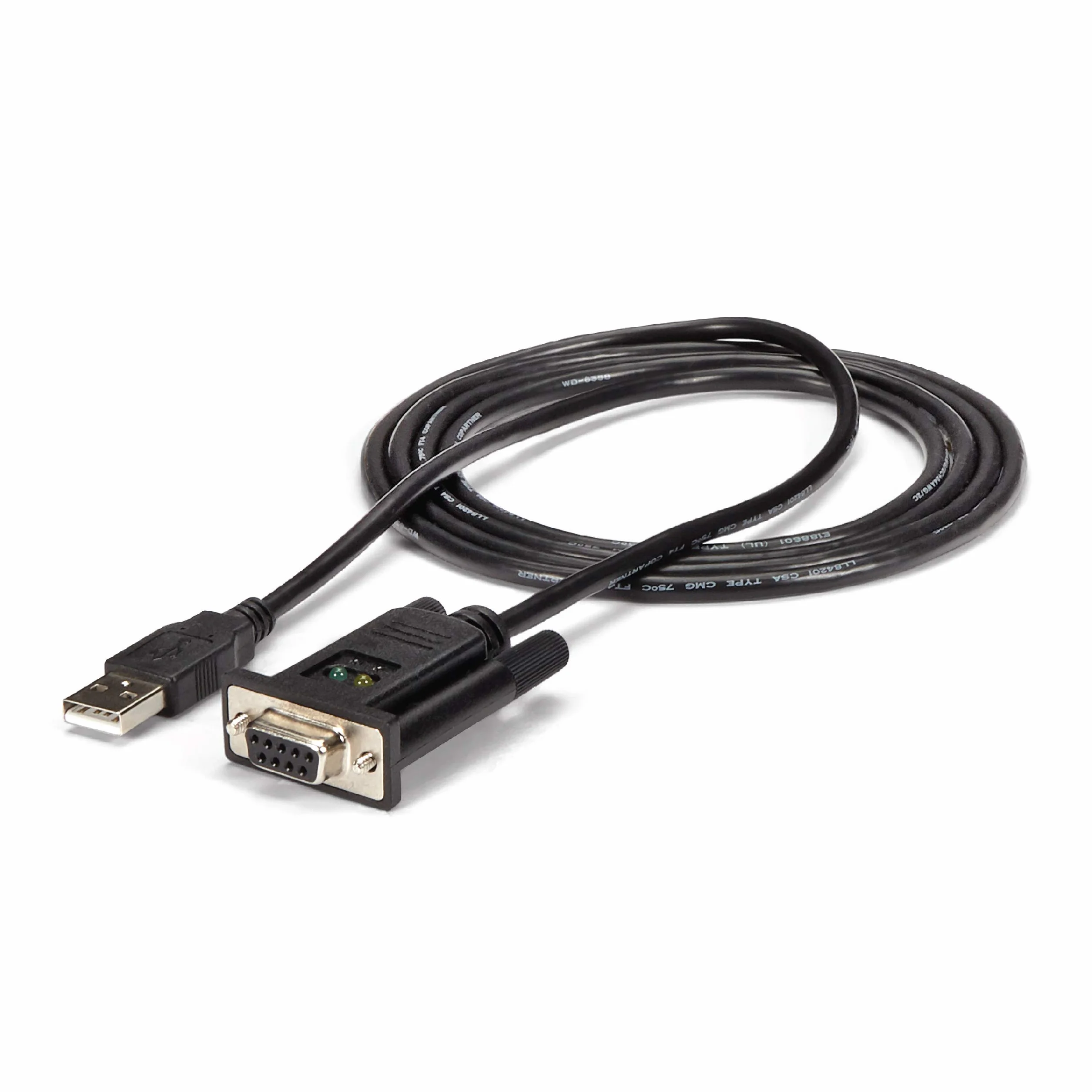 StarTech Adaptateur USB vers Série RS232 1,8m, DB9 DCE, FTDI (ICUSB232FTN) | Câble adaptateur série, Null Modem, USB 2.0, Windows, Mac, Linux, 921, 6 Kbps, 1 Port