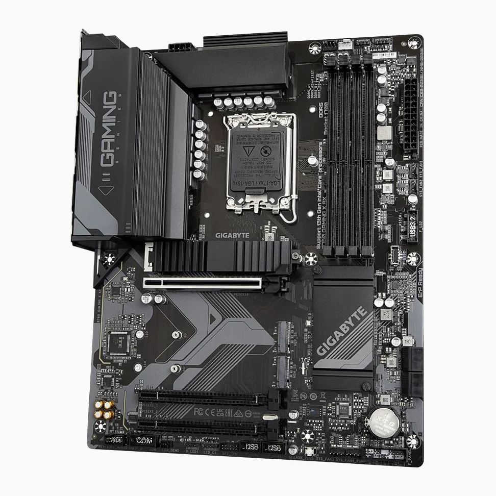 GIGABYTE B760 Gaming X AX Carte Mère - Compatible avec Les processeurs Intel Core 14e génération, VRM numérique 8+1+1 Phases, jusqu'à 7600MHz DDR5 (OC), 3X PCIe 4.0 M.2, Wi-FI 6E, 2.5GbE LAN