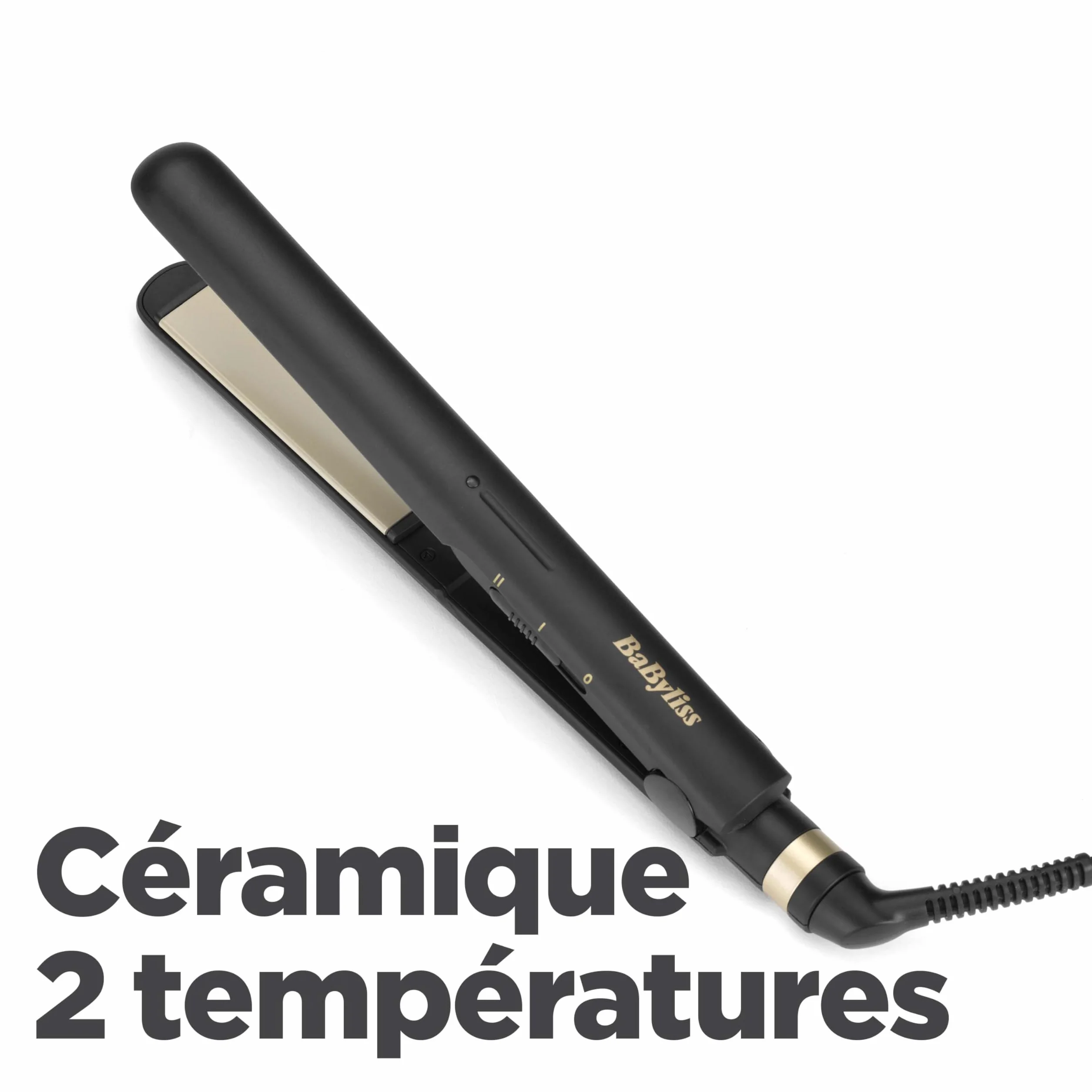 BaByliss Lisseur Cheveux Ceramic Straight ST089E Multi-Voltage 200°C-230°C Noir