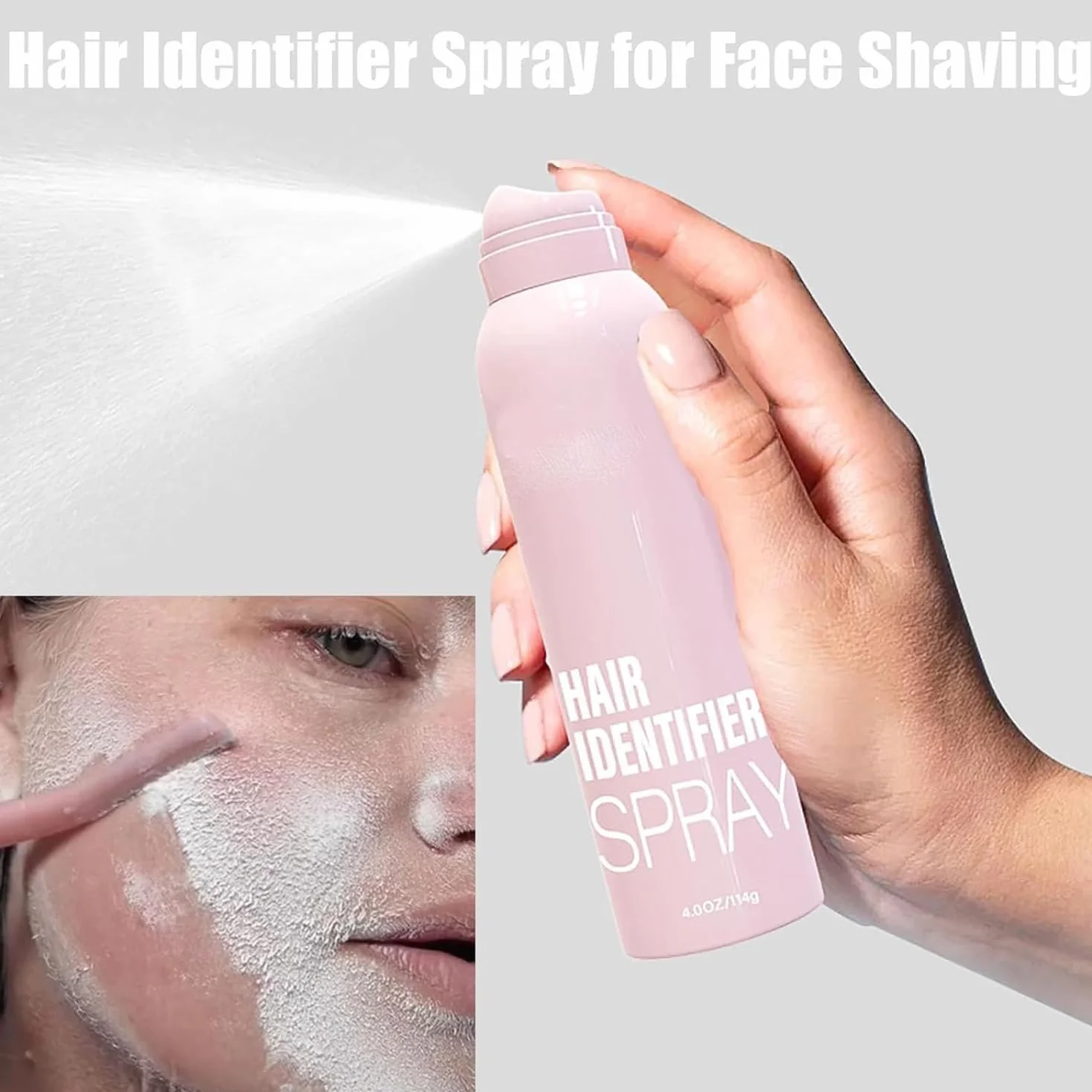 Lot de 2 vaporisateurs d'identification des cheveux pour le rasage du visage, spray d'identification des cheveux du visage, hydratant et soins de la peau Dermaplaner
