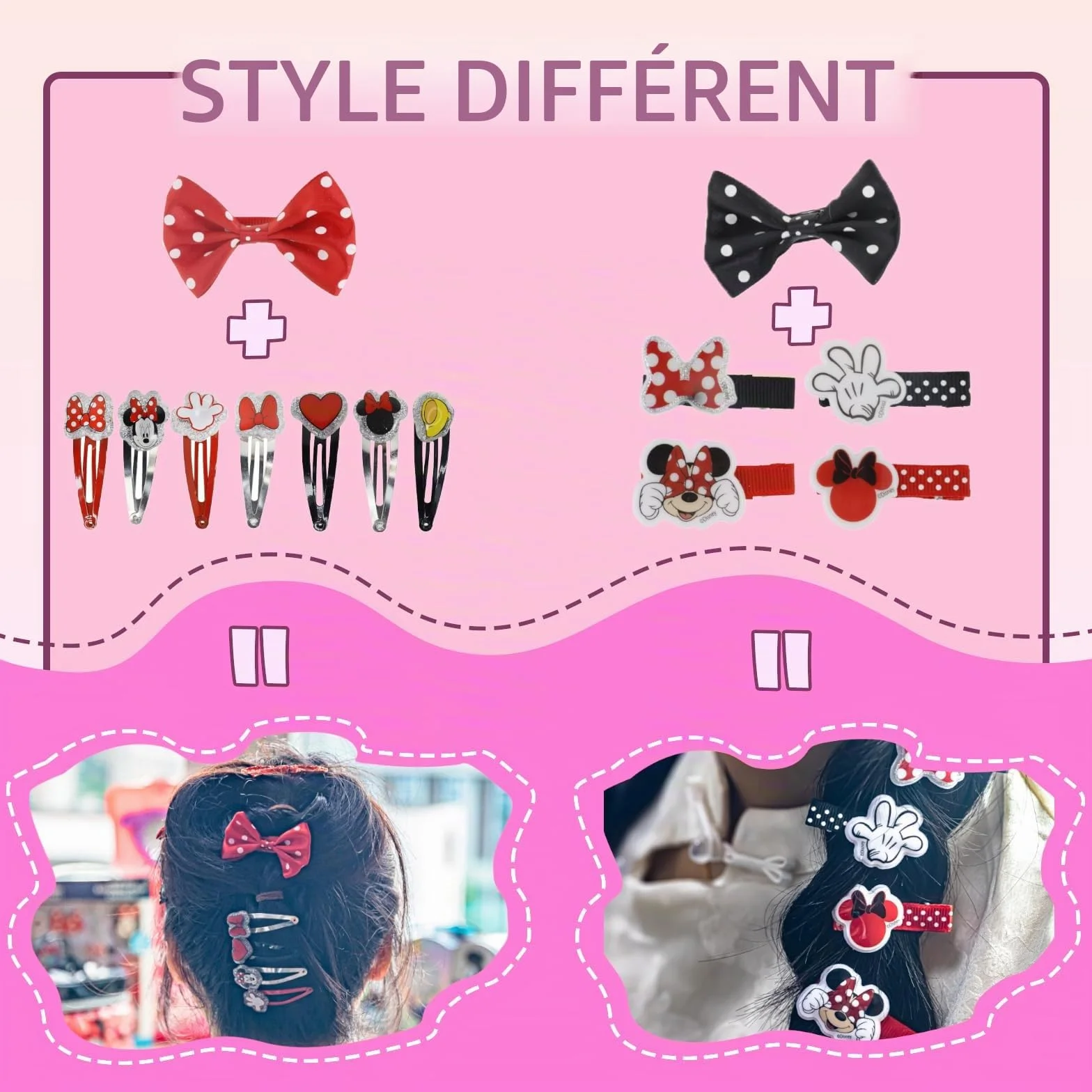 Disney Minnie Mouse Accessoires Cheveux pour Filles