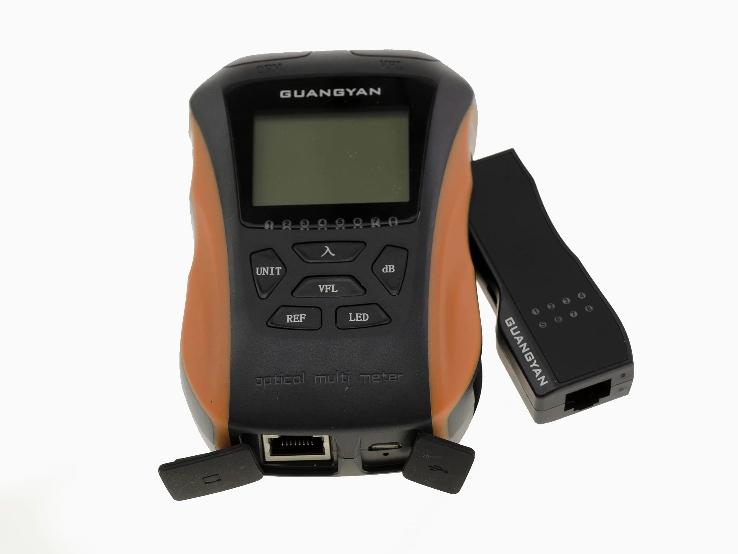 KALEA-INFORMATIQUE Testeur fibre optique Power Meter et VFL | Testeur fibre optique avec Power Meter, VFL et test Ethernet RJ45, écran LCD et batterie rechargeable.