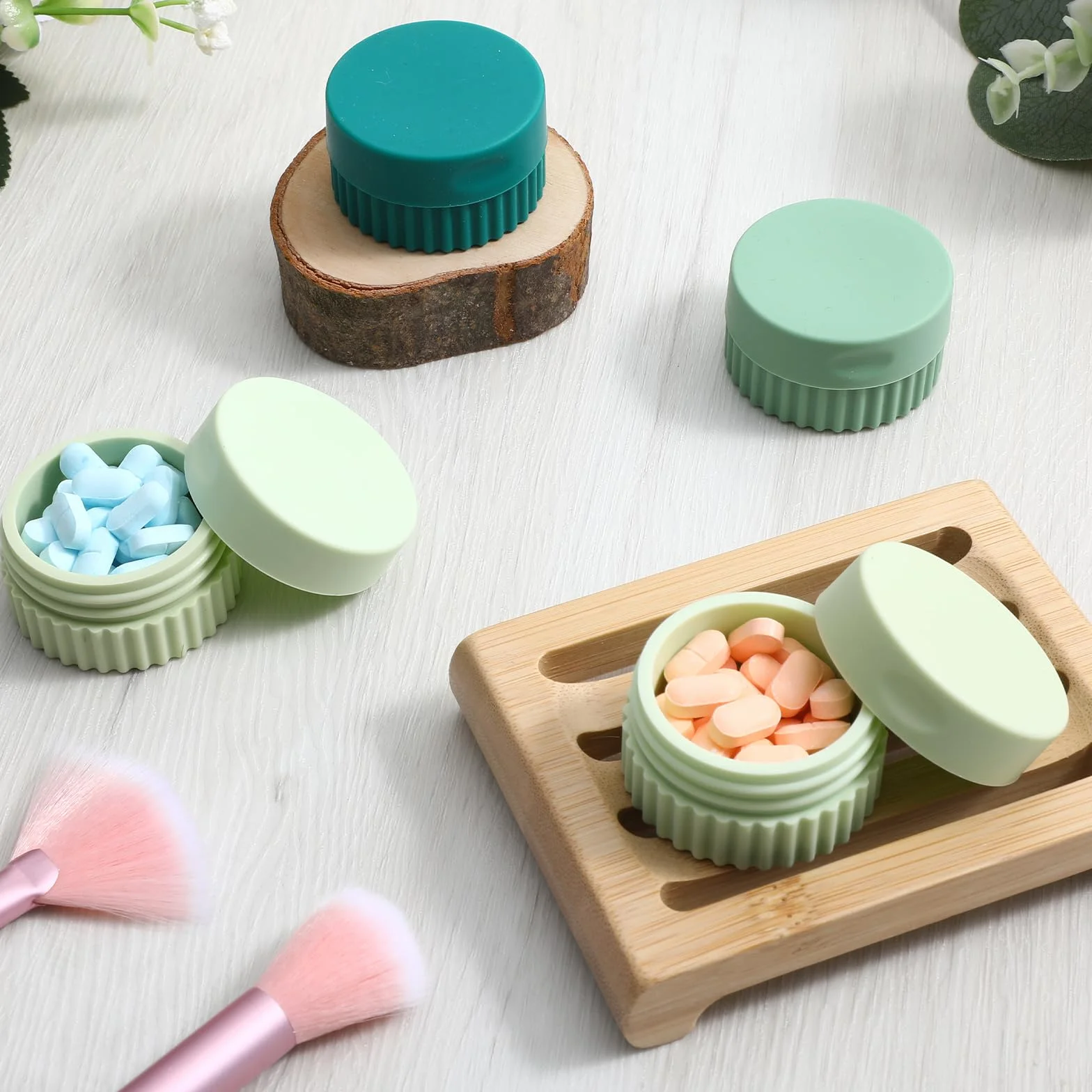 Boîtes cosmétiques rechargeables 20 ml en silicone anti-fuite lot de 4