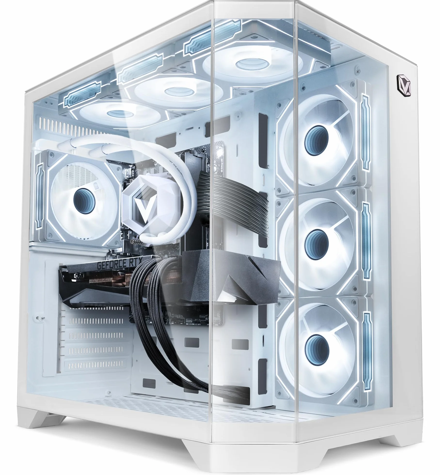 VIBOX PC Gamer • AMD Ryzen 7 5700X 4,2 GHz • Nvidia RTX 5070 12 Go • 32 Go RAM • 1 to SSD • Windows 11 • WiFi 6 + Bluetooth 5.4 • Blanc