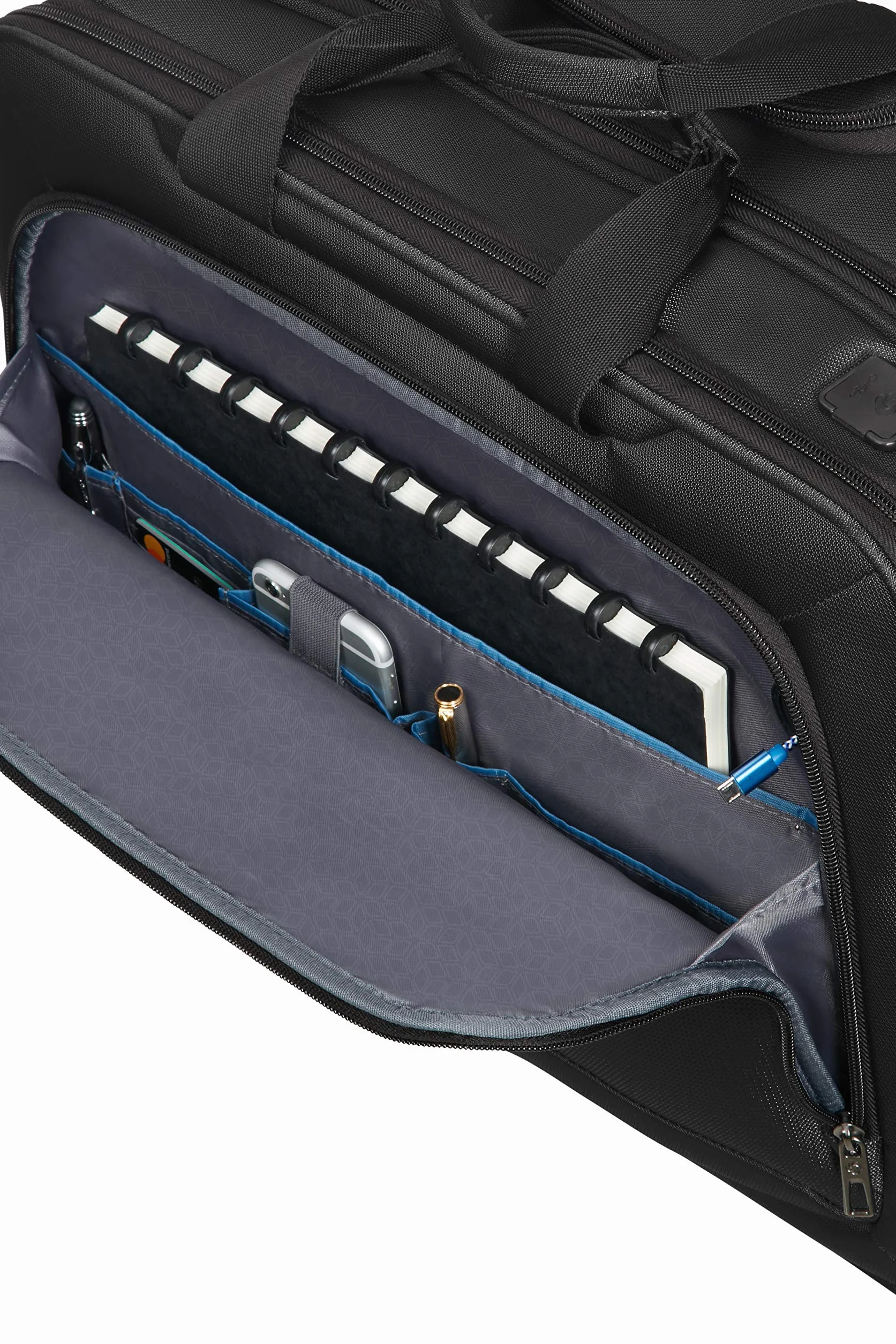 Samsonite Vectura Evo - Sacoche pour ordinateur portable à roulette 17.3 pouces, 46 cm, 27.5 L, Noir (Black)